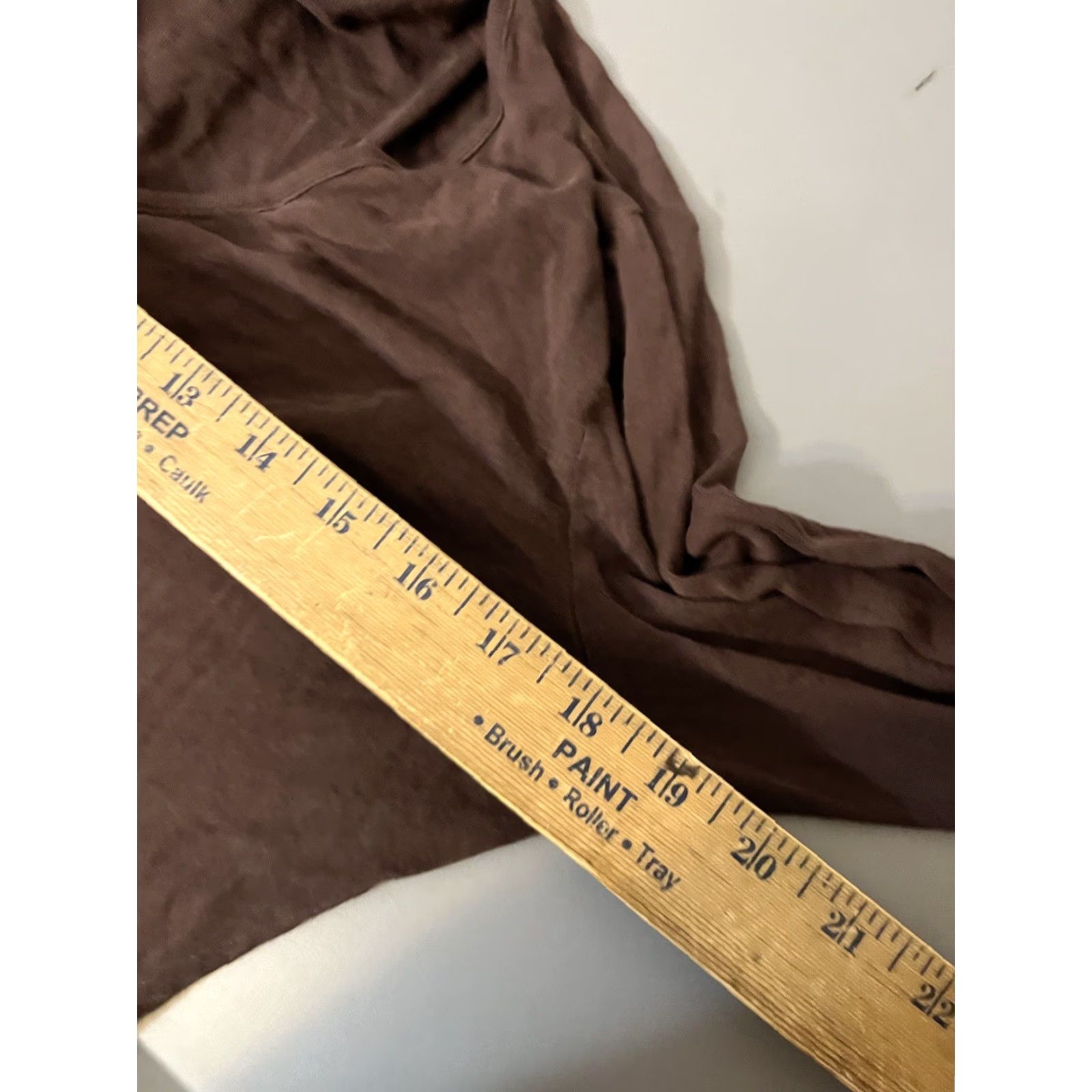 Gap Womens Gap V-Neck T-Shirt Long Sleeve Brown Solid Large Size L / US 10 / IT 46 - 5 Thumbnail