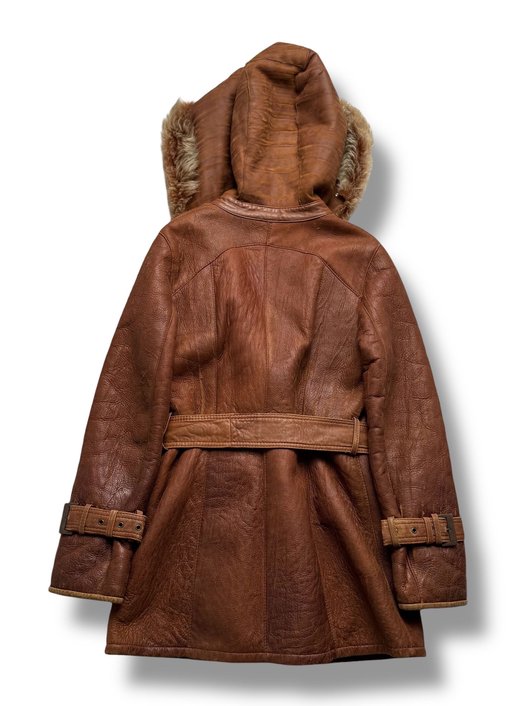 Japanese Brand 90's Real Sheepskin Coat With Belt(V250) Size M / US 6-8 / IT 42-44 - 12 Thumbnail