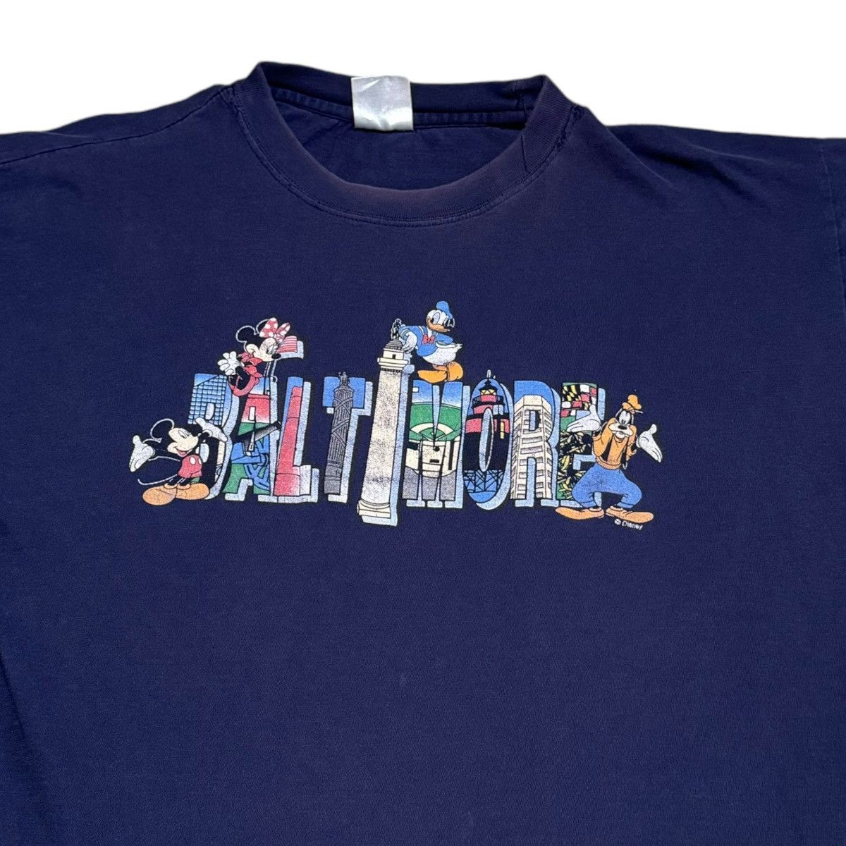 Vintage Vintage 90s Disney Baltimore Maryland Navy Shirt Adult Large Size US L / EU 52-54 / 3 - 2 Thumbnail