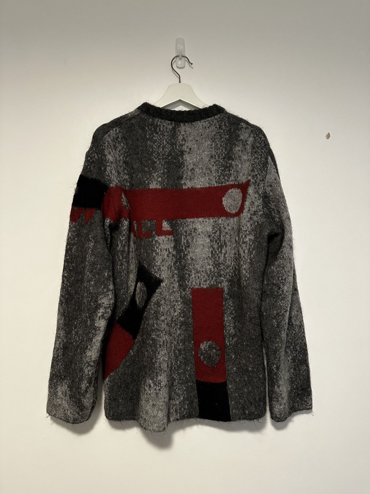 A-COLD-WALL* A-Cold-Wall* Brushed Mohair Jacquard Knitwear in Iron Grey Size US M / EU 48-50 / 2 - 3 Thumbnail