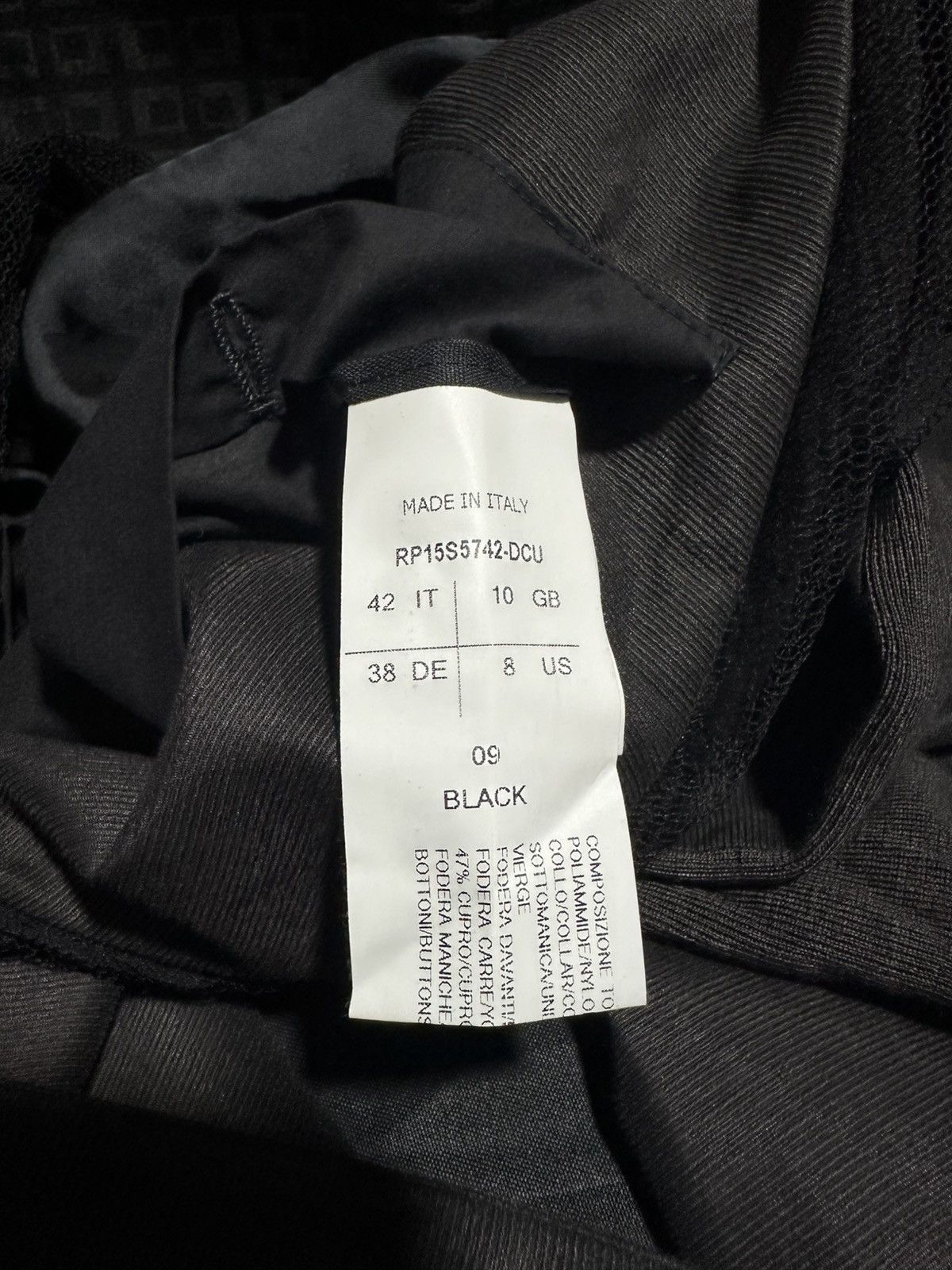 Rick Owens Drkshdw rick owens ss15'faun' mesh lapel blazer Size M / US 6-8 / IT 42-44 - 9 Thumbnail