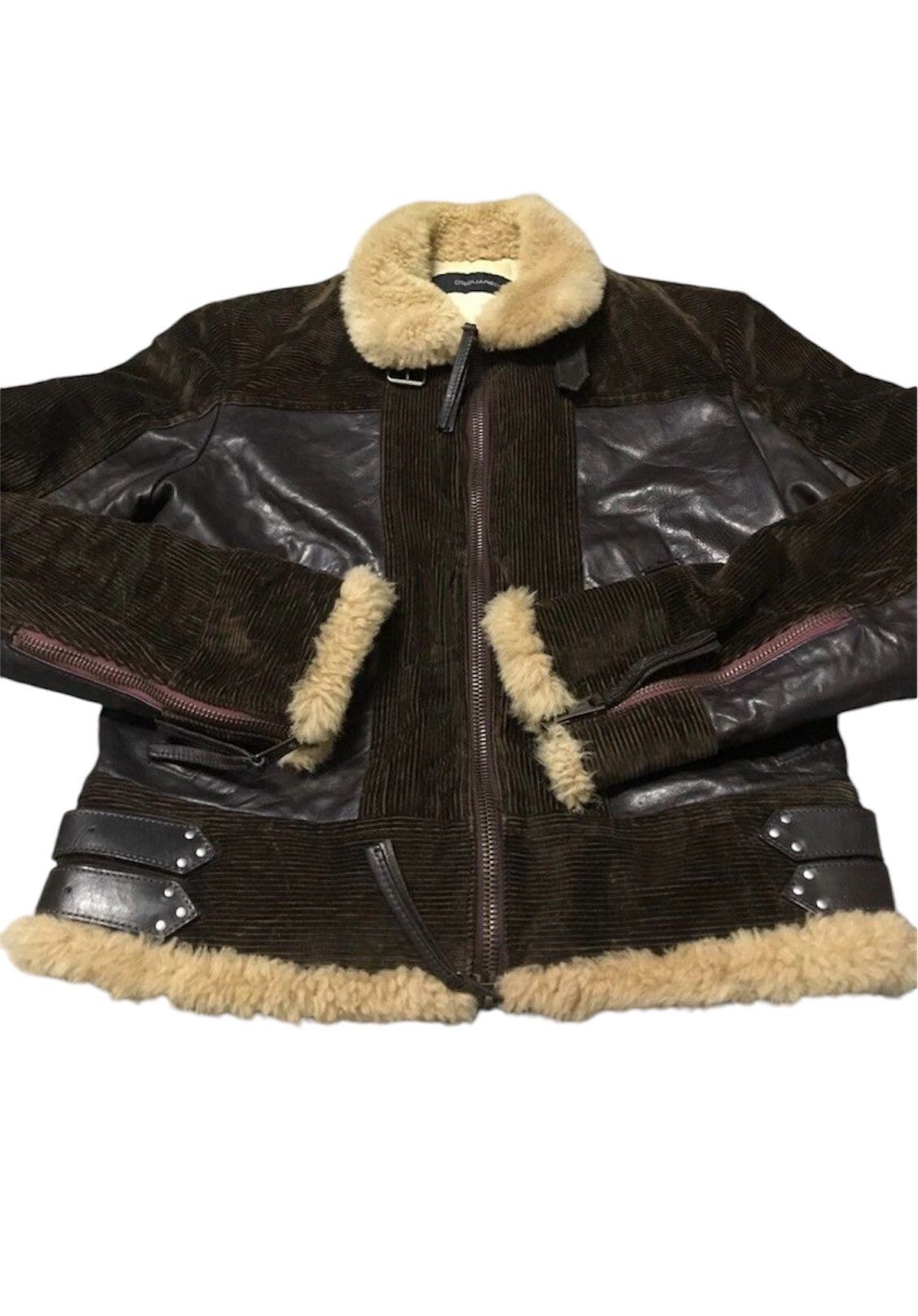 Dsquared2 Dsquared leather+velevet+fauxfur jacket B3 style Size US M / EU 48-50 / 2 - 4 Thumbnail