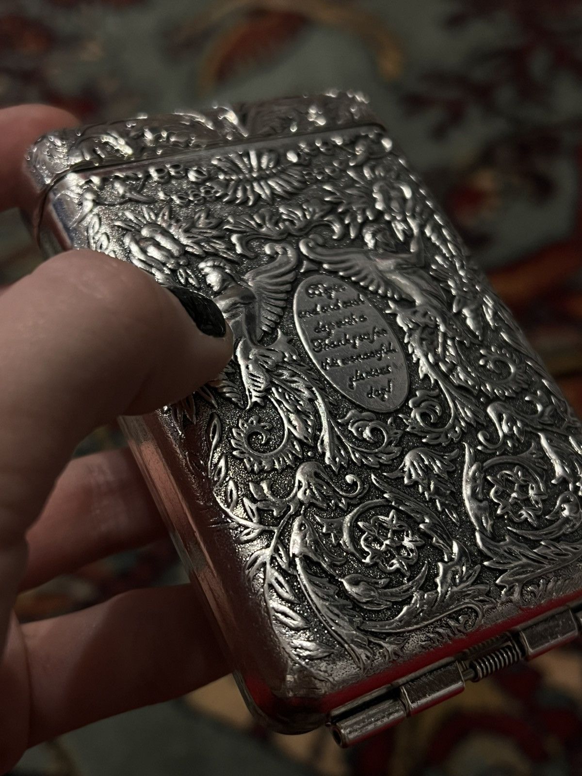 Vintage Vintage embossed cigarette case angel floral renaissance Size ONE SIZE - 15 Thumbnail