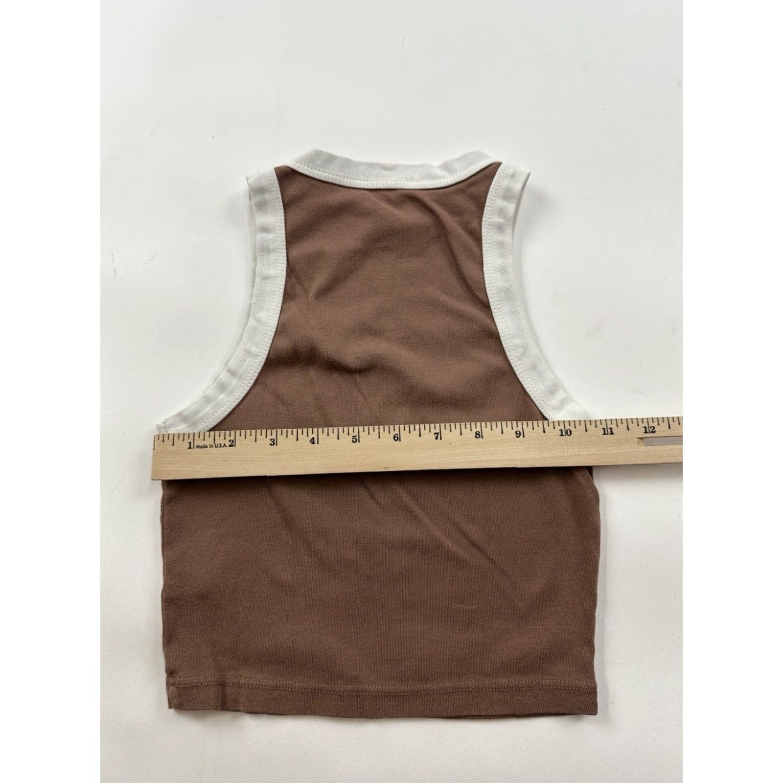 Vintage FULL TILT Shirt Womens XS Brown Ringer Tank Top Balance Graphic Cropped Size XS / US 0-2 / IT 36-38 - 4 Thumbnail