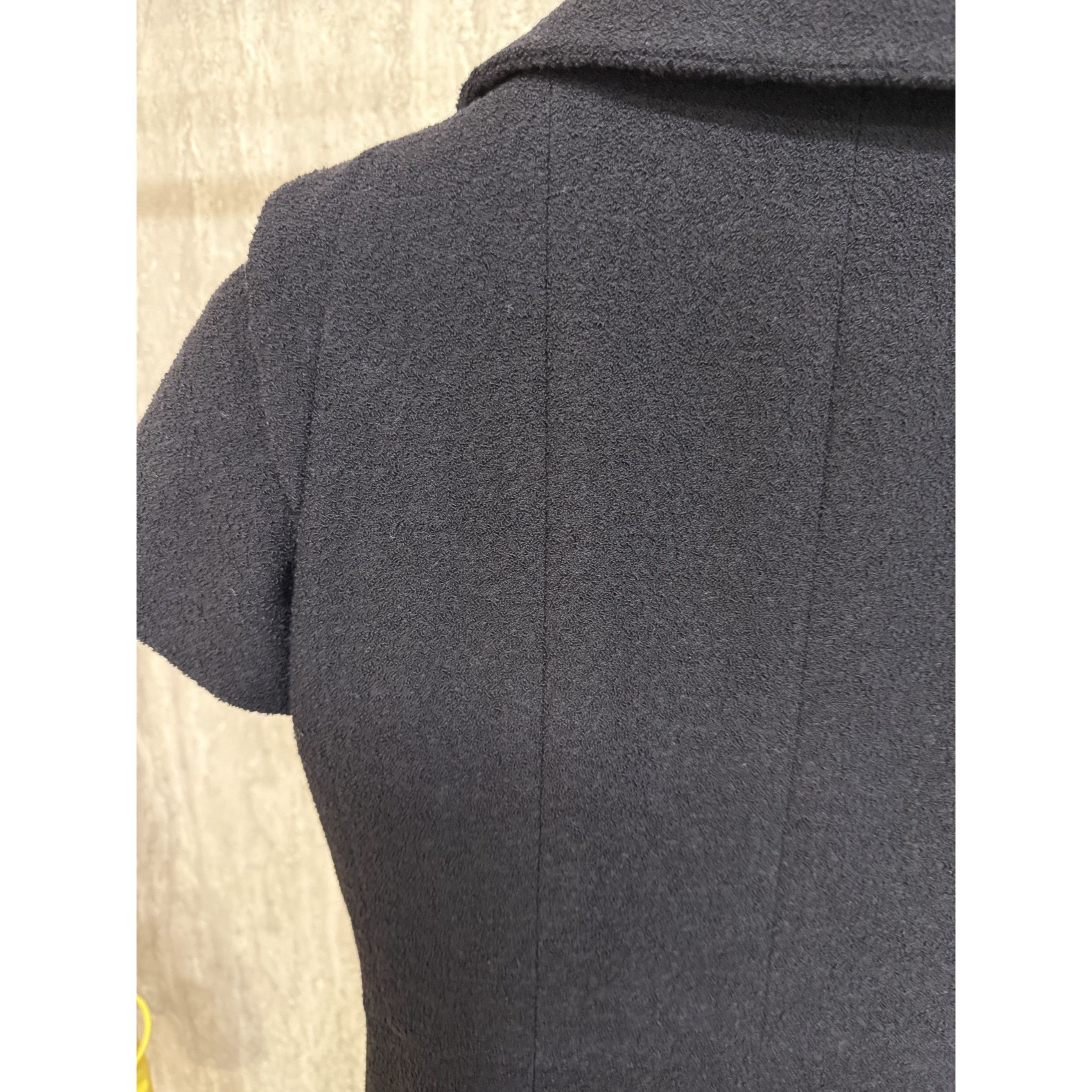 Chanel Chanel Black Short-Sleeve Button-Down Midi Dress With Peter Size S / US 4 / IT 40 - 6 Thumbnail