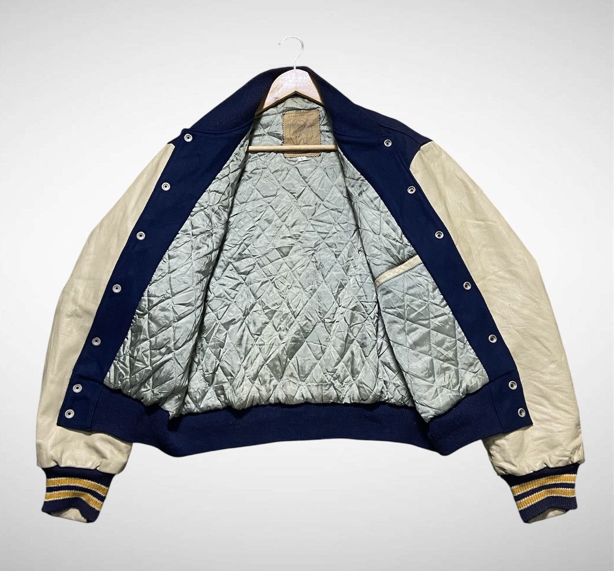 Golden Bear Vintage 90s Golden Bear Wool-Leather Varsity Jacket Size US L / EU 52-54 / 3 - 6 Thumbnail