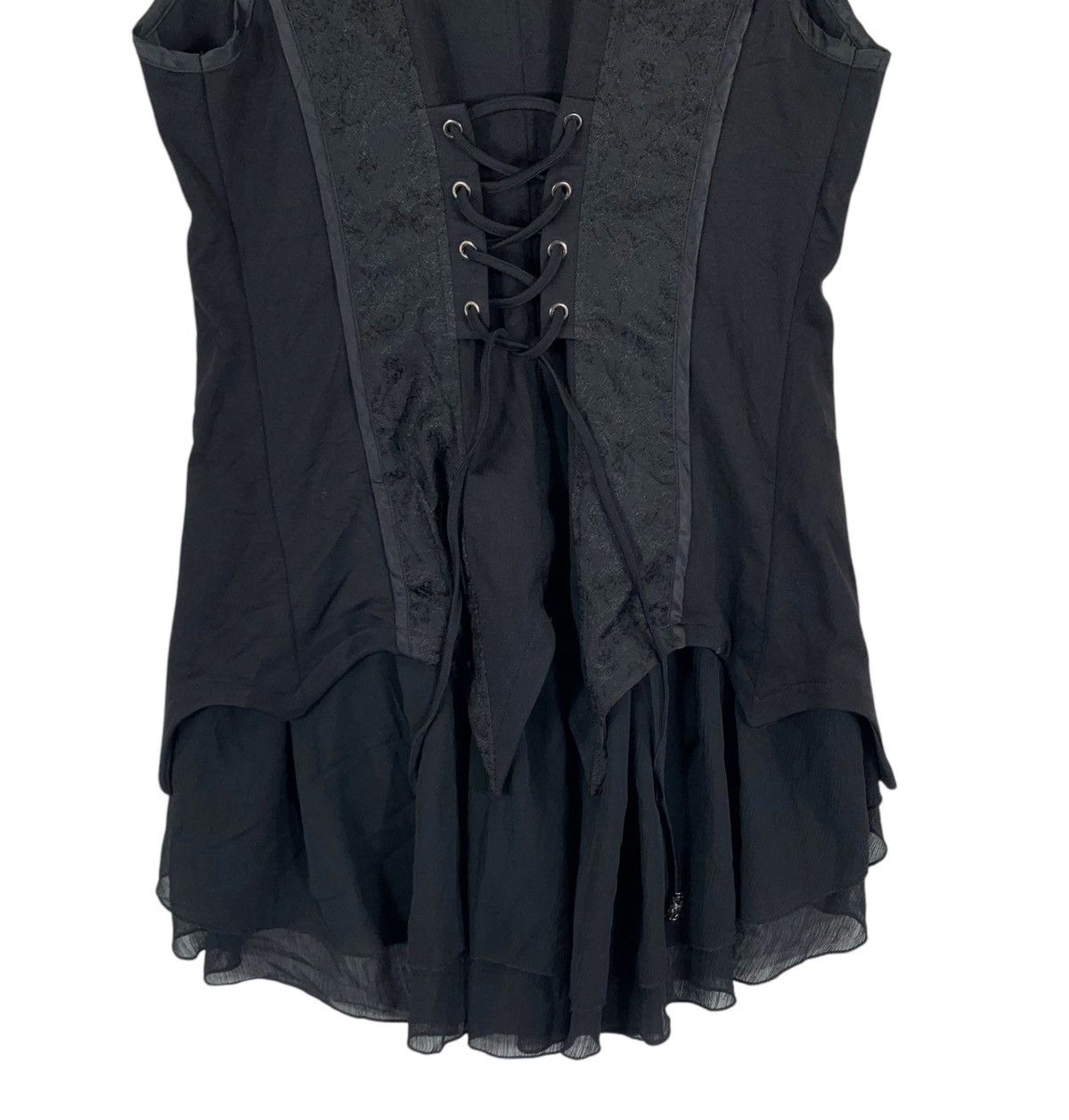 Designer VINTAGE ARCA ET OVIS BAT WING GOTHIC BLACK BLOUSE Size XL / US 12-14 / IT 48-50 - 10 Thumbnail