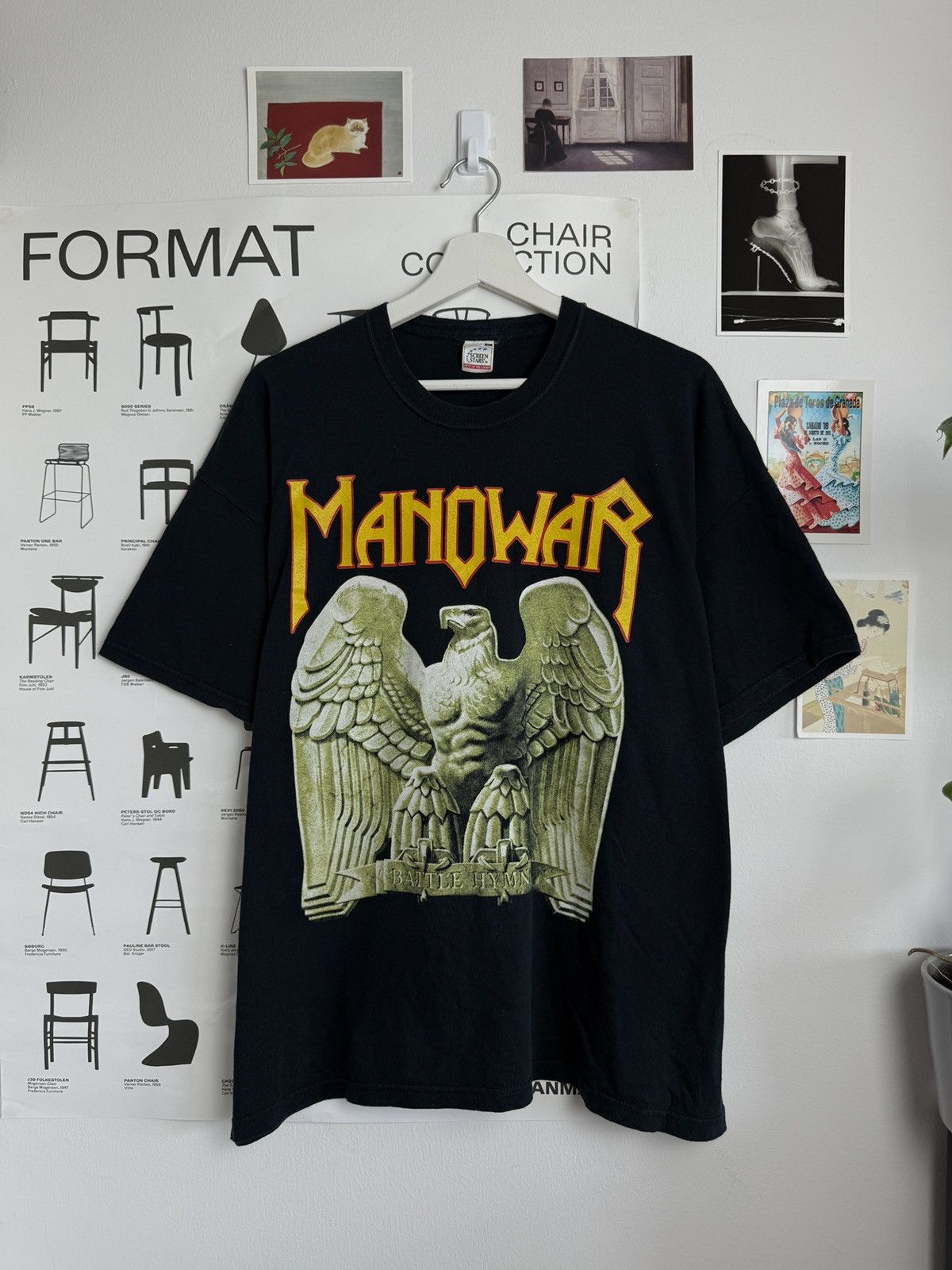 Band Tees Vintage 90s FOTL screen stars Manowar t-shirt XL rock metal Size US XL / EU 56 / 4 - 1 Thumbnail