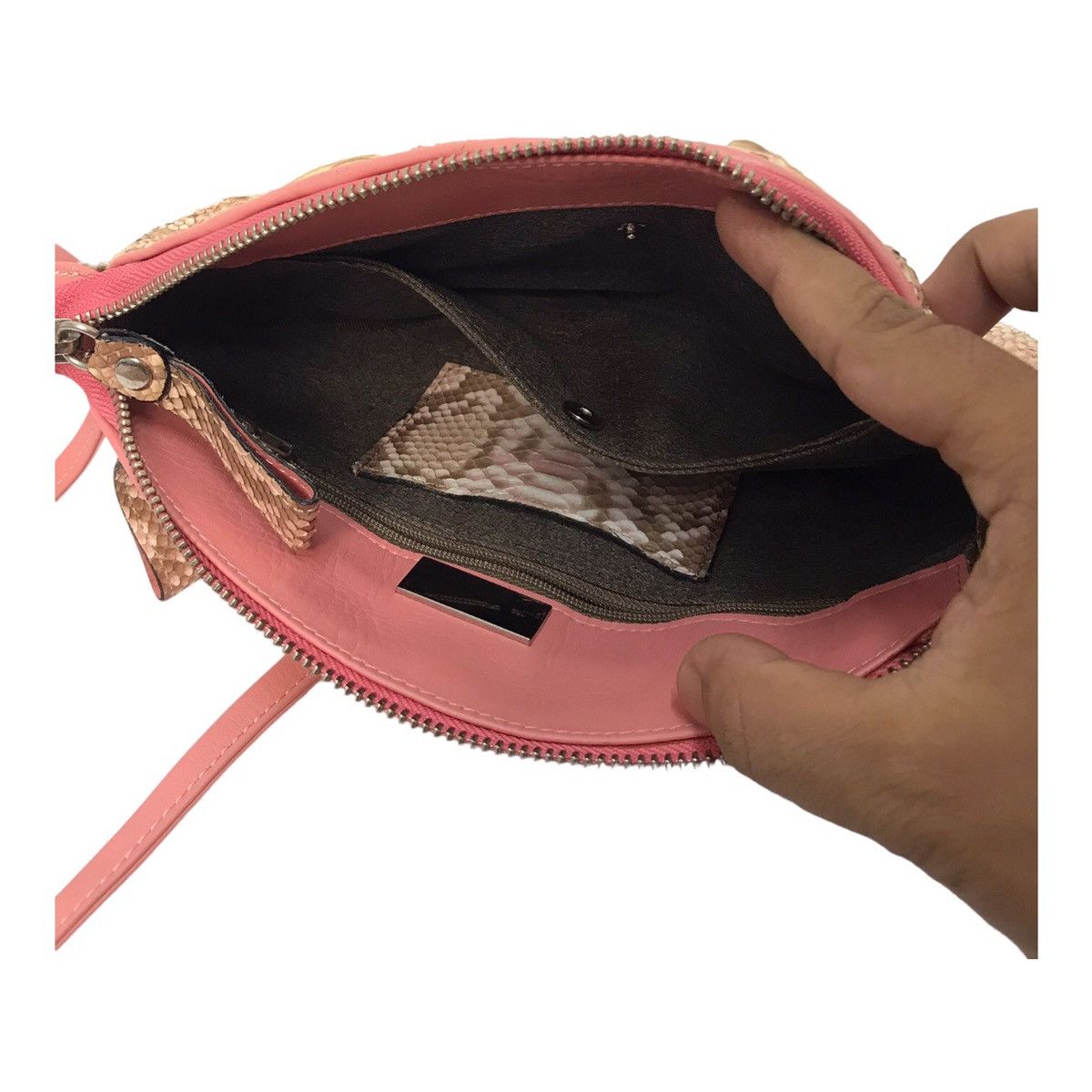 Hysteric Glamour × If Six Was Nine × Japanese Brand Pink Snakeskin Exotic Leather Sling Bag Size ONE SIZE - 10 Thumbnail