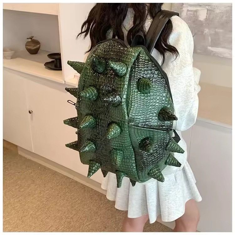 Japanese Brand Architectural Spiked Shell Backpack - PU Leather Size ONE SIZE - 1 Thumbnail