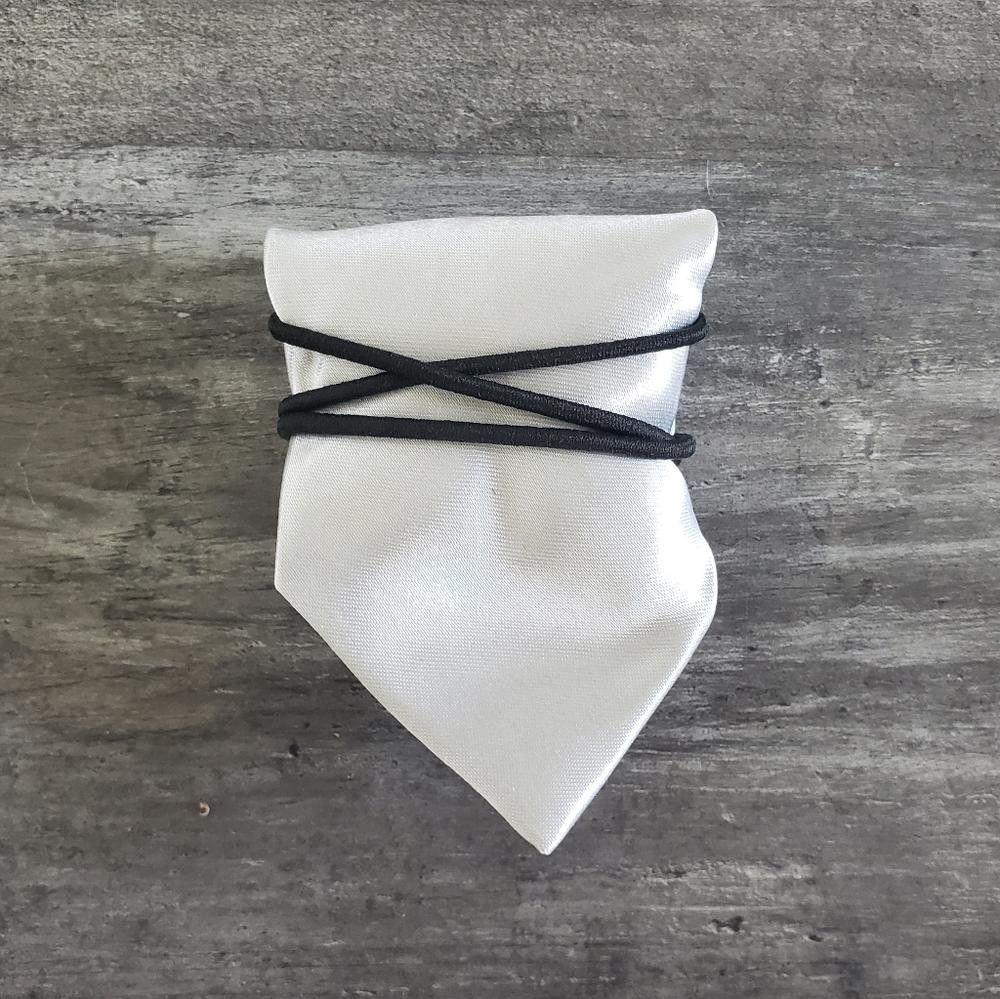 Designer Blue Tinted Satin Little Boy Tie Size ONE SIZE - 3 Thumbnail