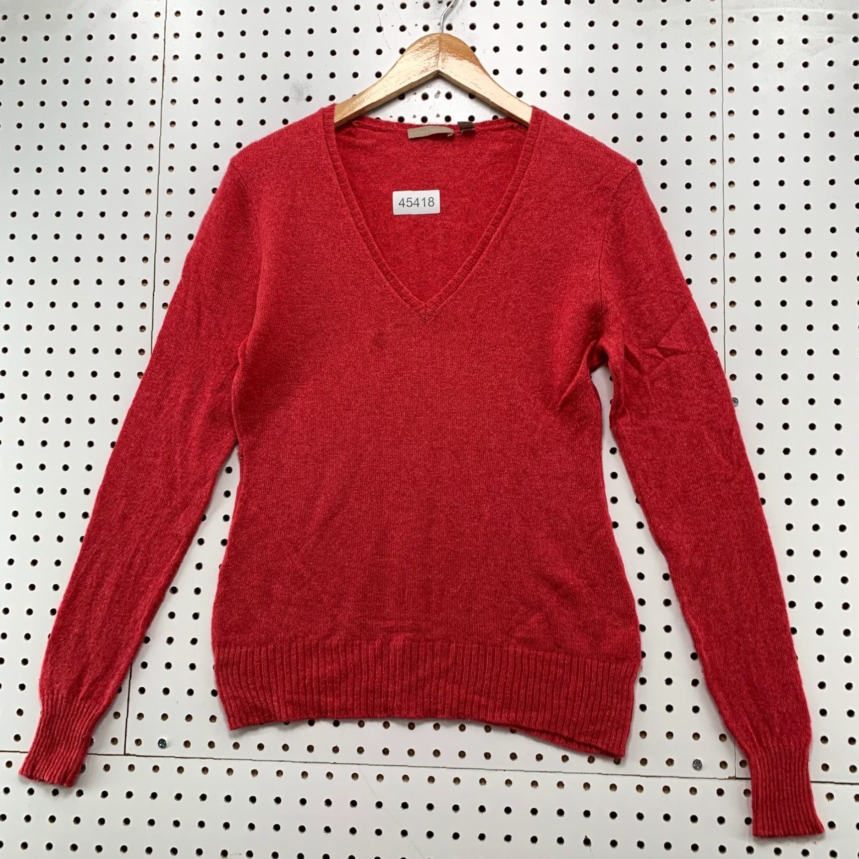 Vintage Cashmere Addiction Sweater Womens Medium Red V Neck Long Sleeve Size M / US 6-8 / IT 42-44 - 2 Thumbnail