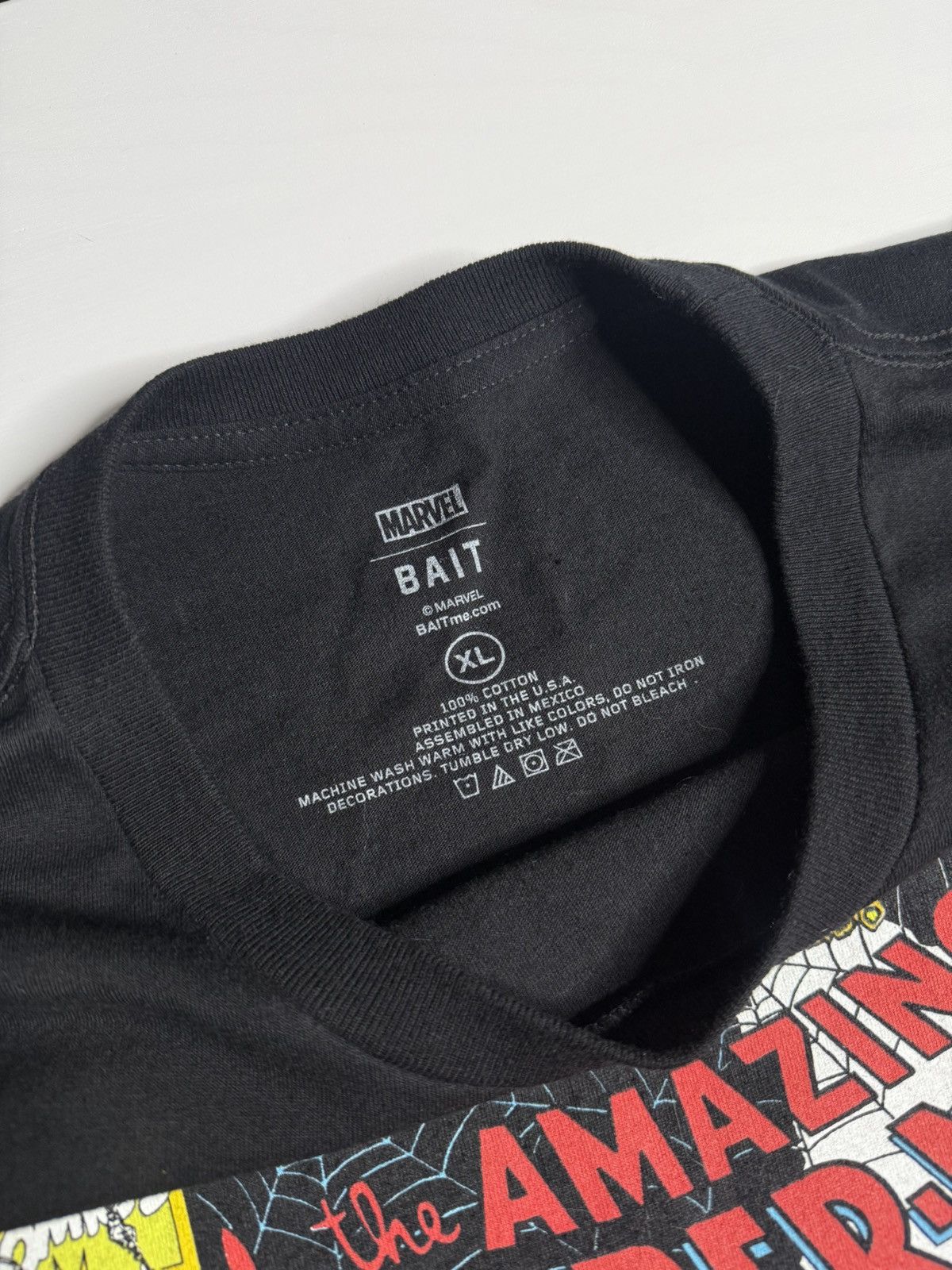 Bait Bait x Marvel Spiderman Comic Tee "Black" [ XL ] Very Clean Size US XL / EU 56 / 4 - 6 Thumbnail