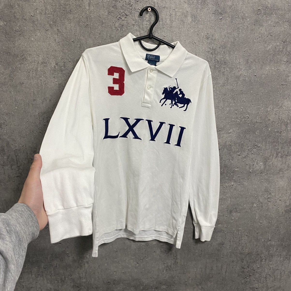 Polo Ralph Lauren Vintage Polo Ralph Lauren LXVII 3 Big Logo Hype long sleeve Size US M / EU 48-50 / 2 - 2 Thumbnail