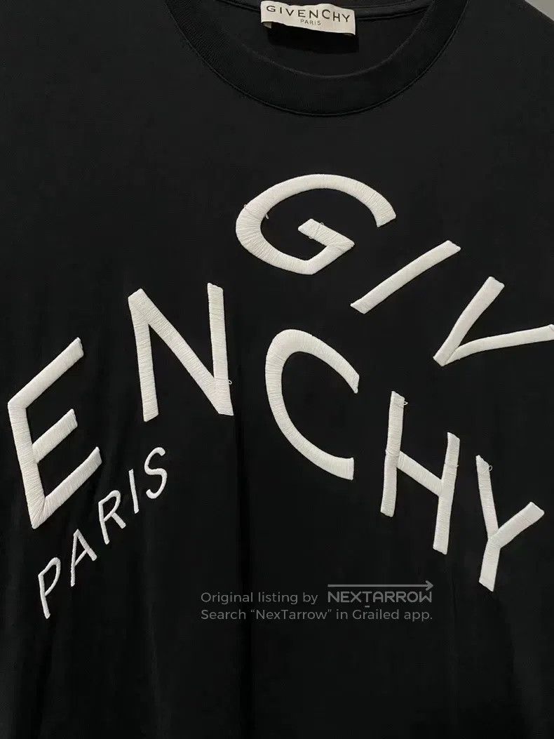 Givenchy Givenchy Letter Embroidered Black Short Sleeve Size US M / EU 48-50 / 2 - 2 Thumbnail