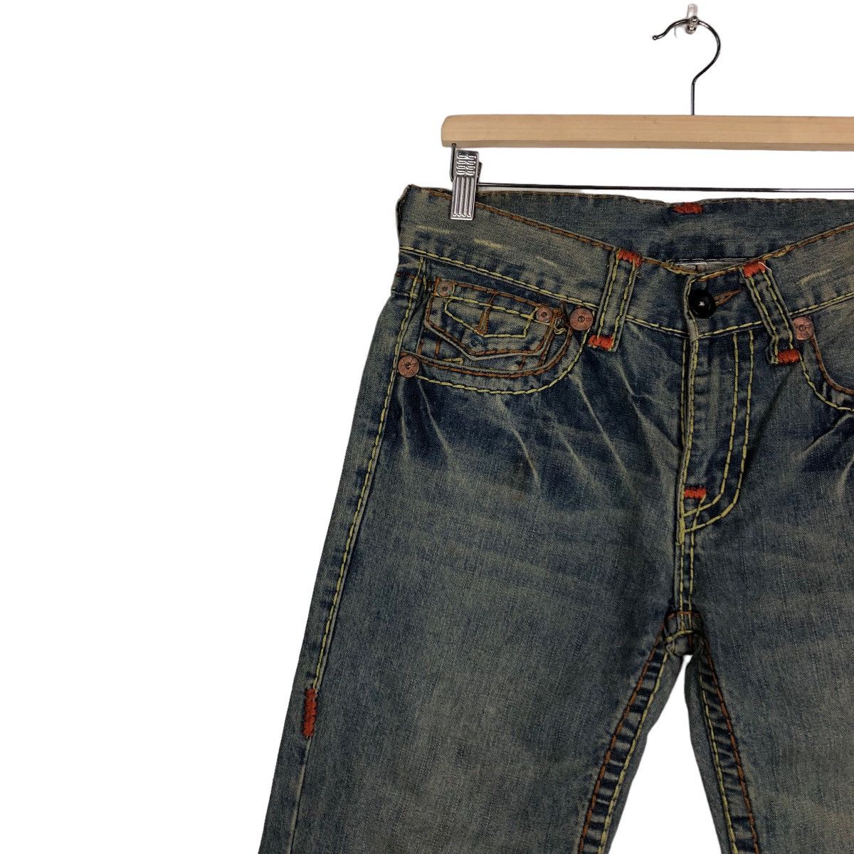 Japanese Brand 🔥VINTAGE DENIM JEANS TRUE RELIGION DESIGN BIG POCKET Size US 32 / EU 48 - 7 Thumbnail