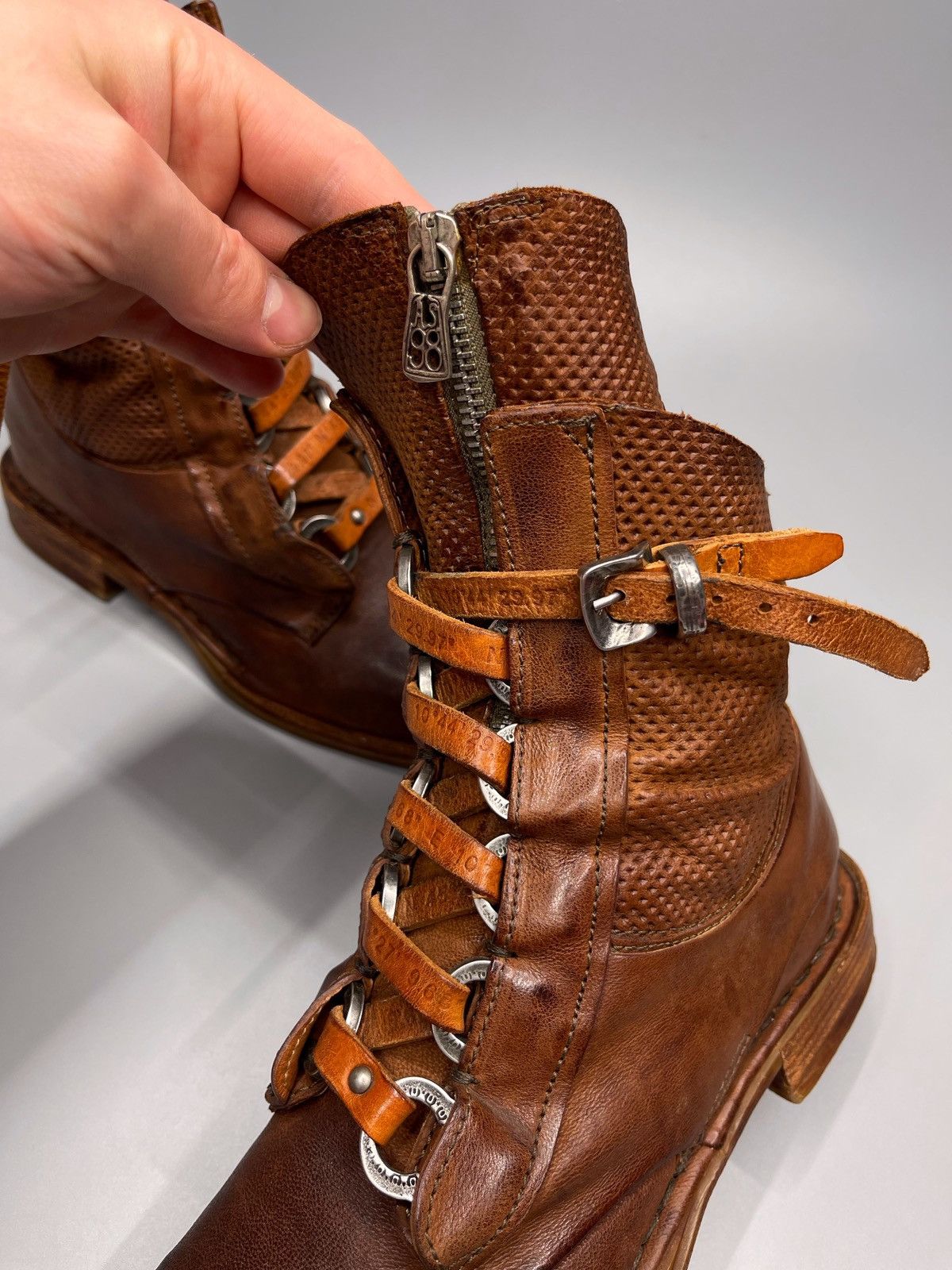 Japanese Brand × Vintage A.S 98 Boots Leather Style Rick Owens Size US 5.5 / EU 38 - 3 Thumbnail