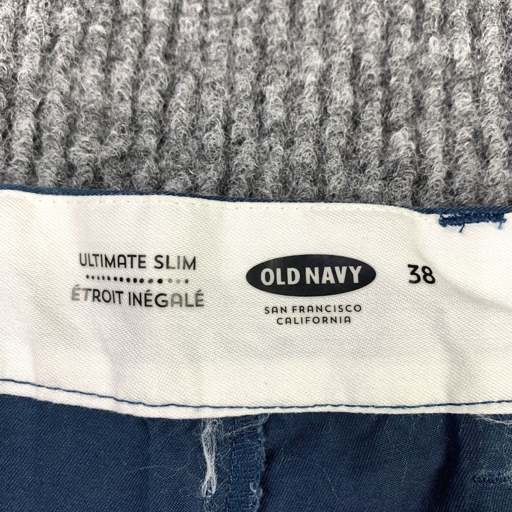 Old Navy NEW Old Navy Mens Size 38 Waist Blue Ultimate Slim Chino Shorts Dressy Casual Shorts Slim Chino Fashion Men Blue 38in Regular Cotton Pockets Store Size US 38 / EU 54 - 2 Thumbnail