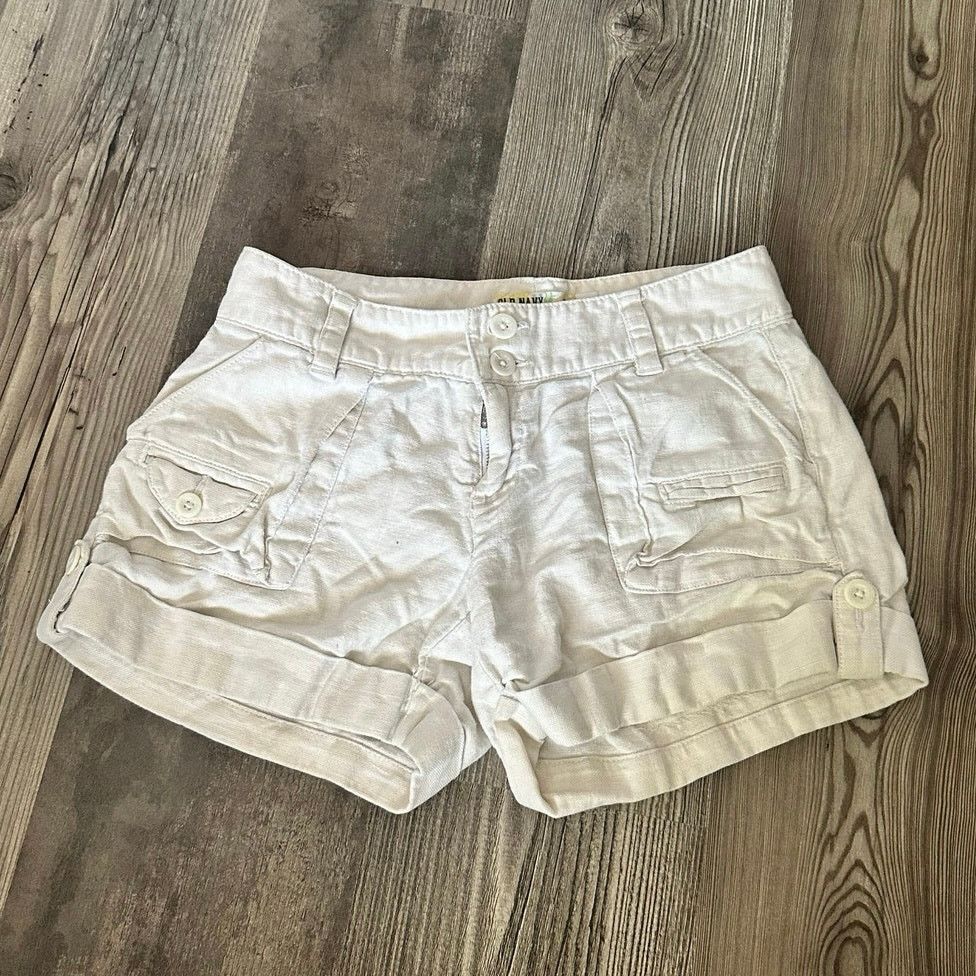 Old Navy old navy white jean cargo shorts Size 26" / US 2 / IT 38 - 1 Thumbnail