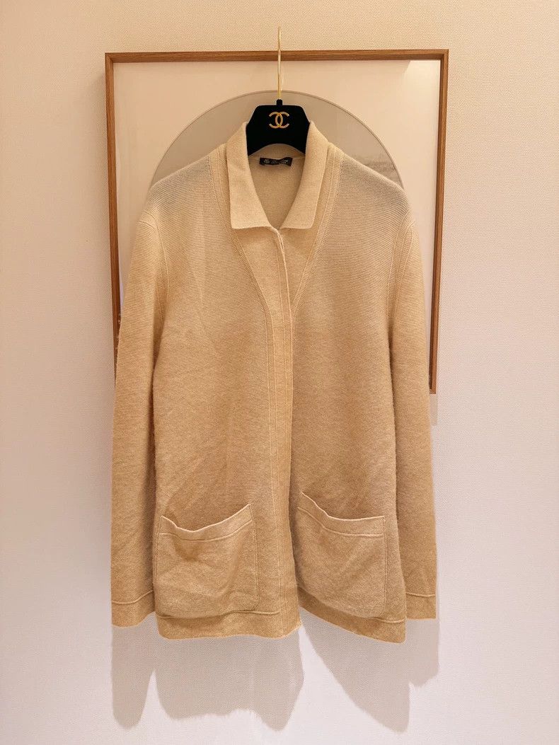 Loro Piana LORO PIANA Creamy yellow gradient cashmere cardigan Size M / US 6-8 / IT 42-44 - 2 Thumbnail