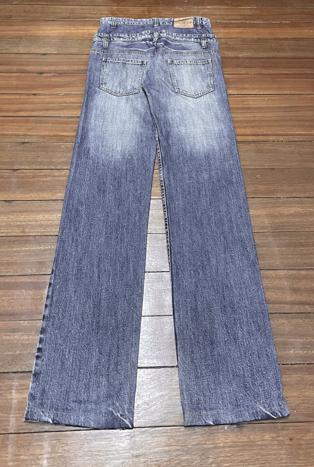 Japanese Brand × Vintage Rare Vintage Japanese Brand Sukajan Double Waist Jeans 1990s Size US 31 - 2 Thumbnail