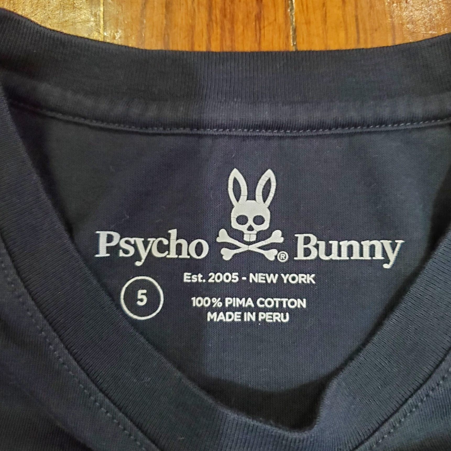 Psycho Bunny Psycho Bunny Shirt Mens 5 Black Skull Bunny Graphic Tee Tagless Pima Cotton Size US S / EU 44-46 / 1 - 3 Thumbnail