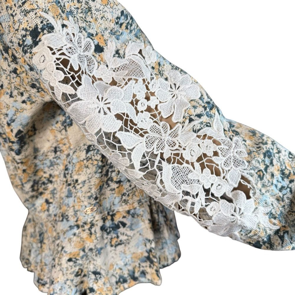 Sam Edelman NWT New $109 Sam Edelman Lainey Lace Peplum Top Size L Size L / US 10 / IT 46 - 9 Thumbnail