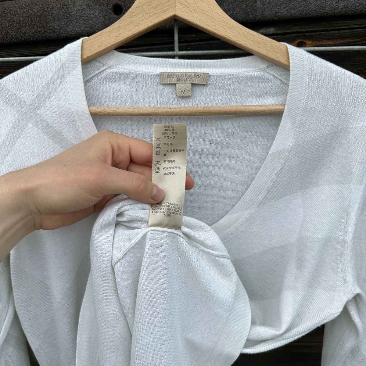 Burberry Burberry Brit Silk Cashmere Blouse Long Sleeve M Nova Check Size M / US 6-8 / IT 42-44 - 11 Thumbnail