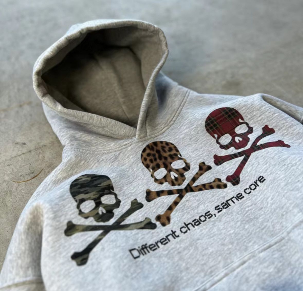 Other Y2K Gothic Retro Streetwear Skull Pullover Hooded Sweatshirt Size US M / EU 48-50 / 2 - 3 Thumbnail