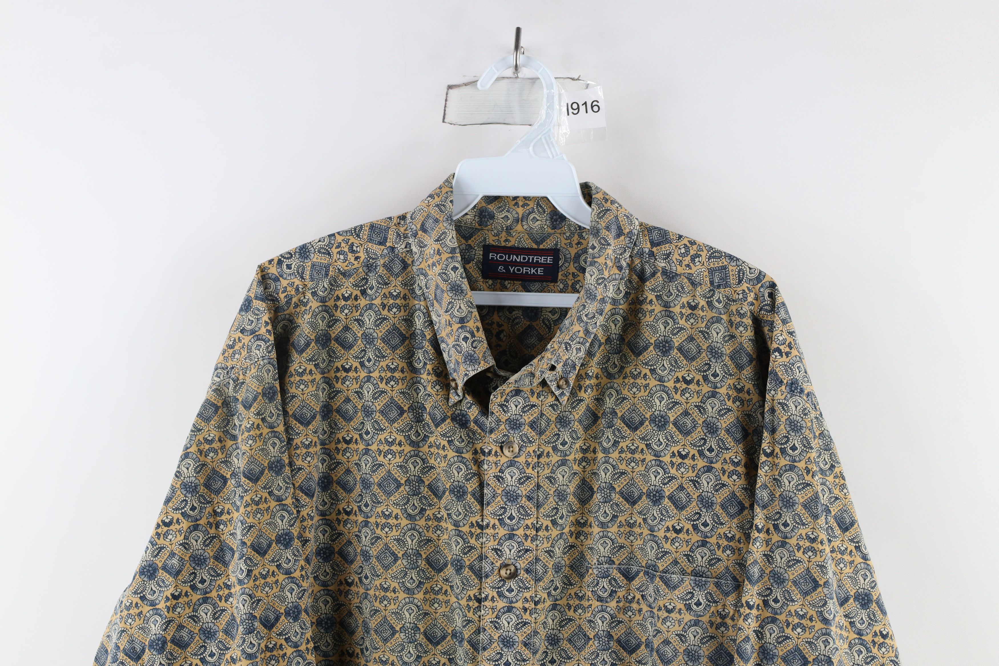 Vintage Vintage 90s Streetwear Geometric Button Down Shirt Cotton Size US XL / EU 56 / 4 - 2 Thumbnail