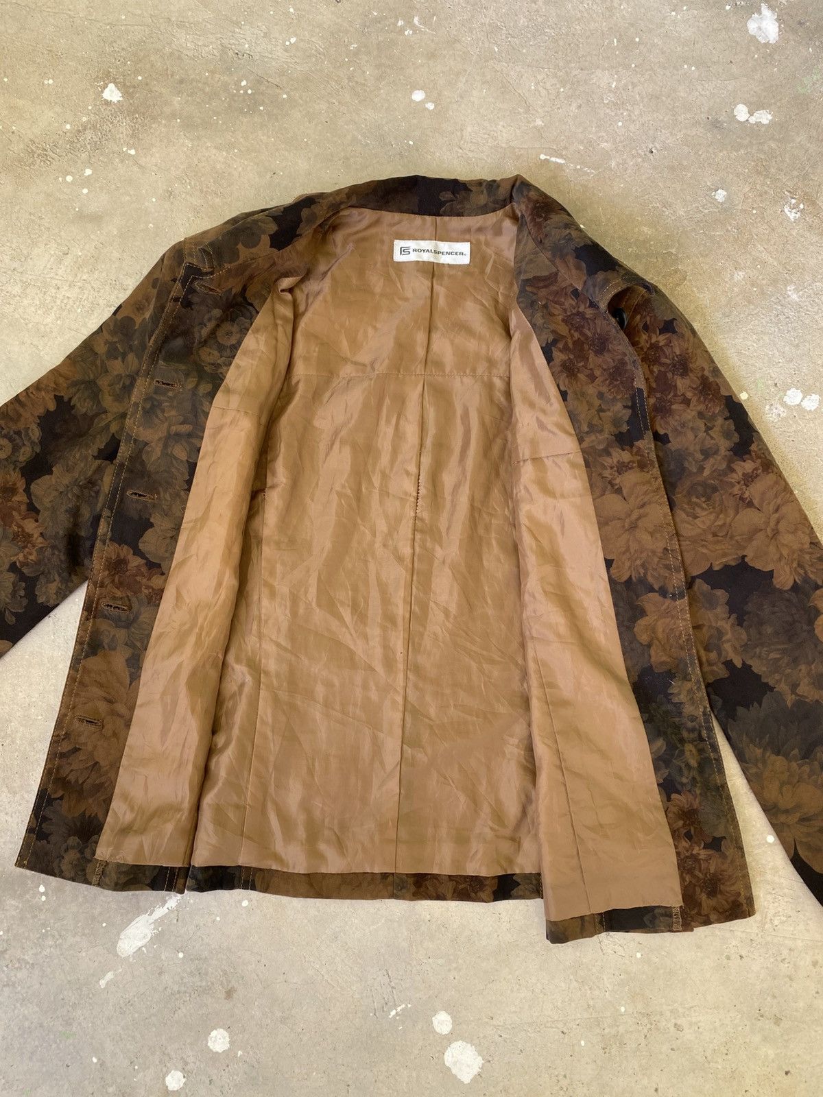 Japanese Brand Royal Spencer Floral Brown Work Jacket Japan Size M / US 6-8 / IT 42-44 - 5 Thumbnail