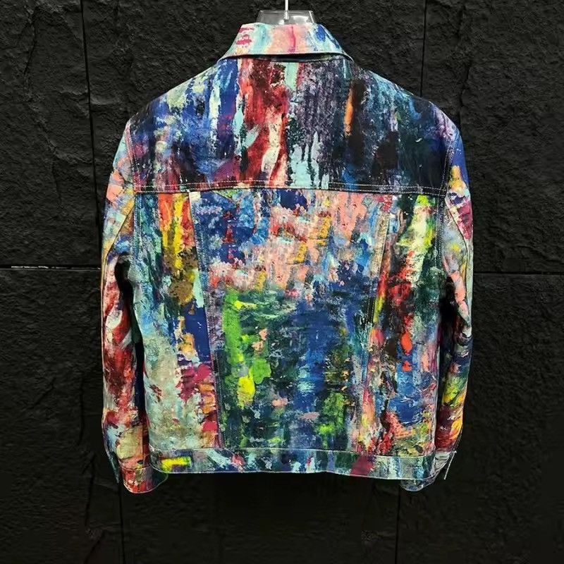 Japanese Brand Multicolor Denim Jacket Size US L / EU 52-54 / 3 - 8 Thumbnail