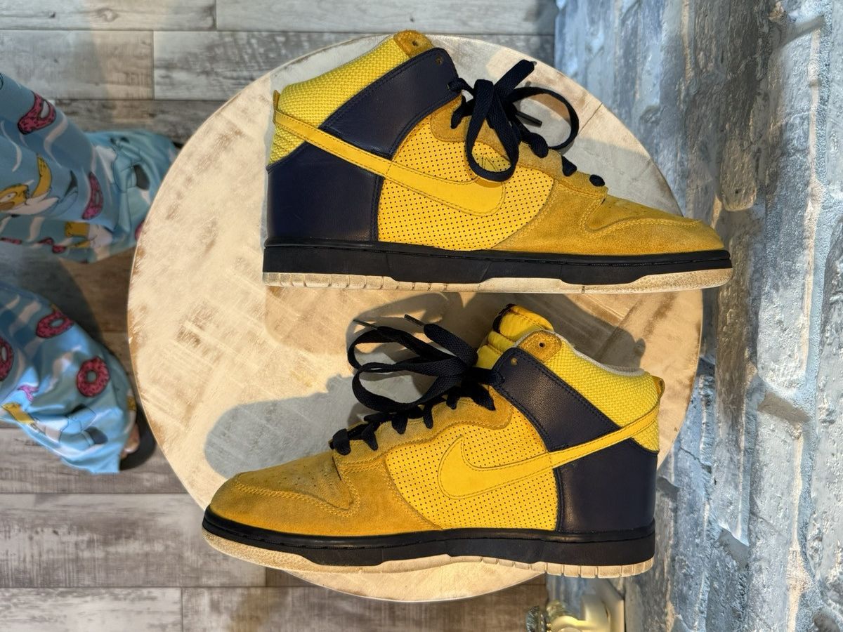 Nike Nike Dunk High Golden State Warriors Michigan Wolveriens sz9 Size US 9 / EU 42 - 6 Thumbnail
