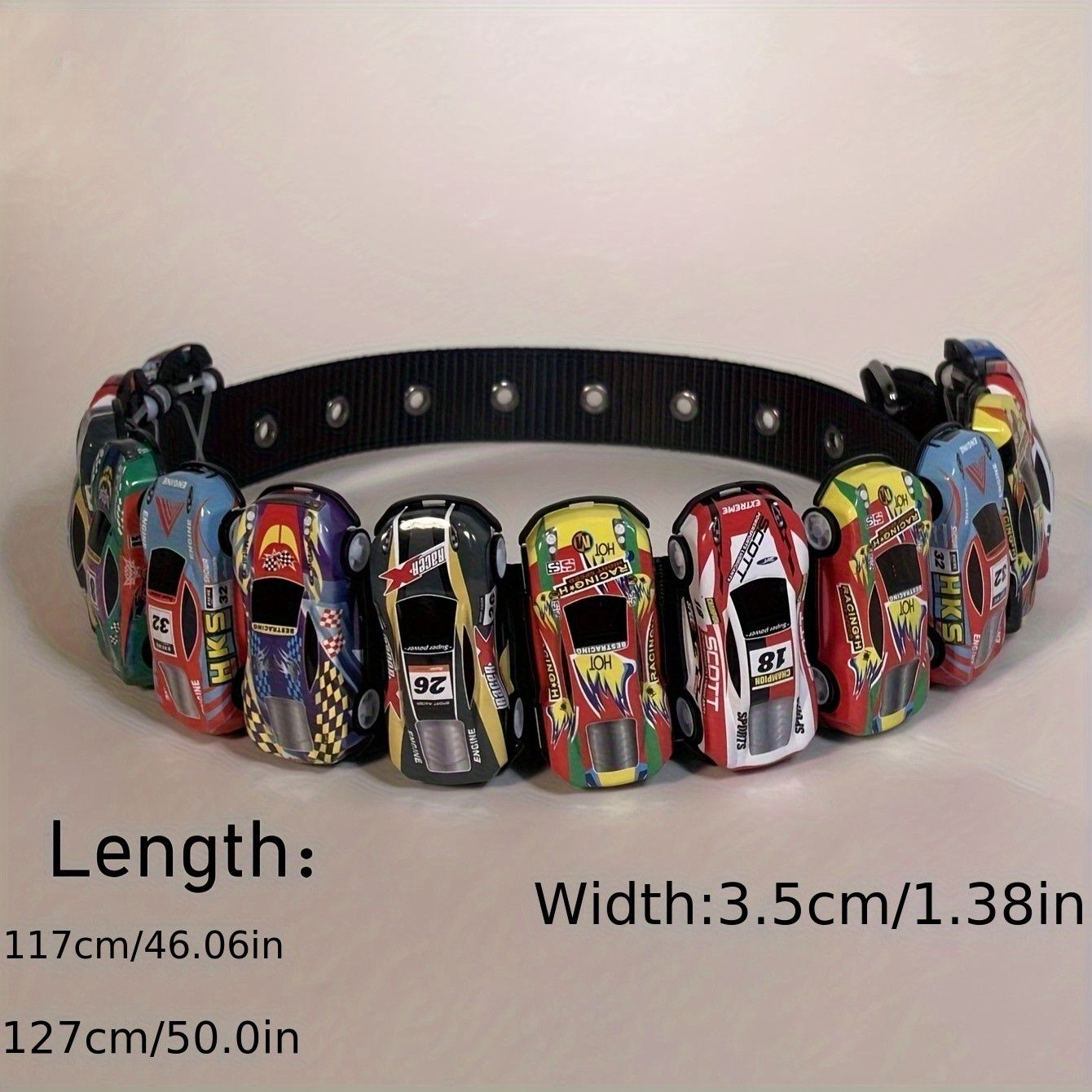 Vintage Y2K Racing Strap with Mini Race Car Size ONE SIZE - 6 Thumbnail