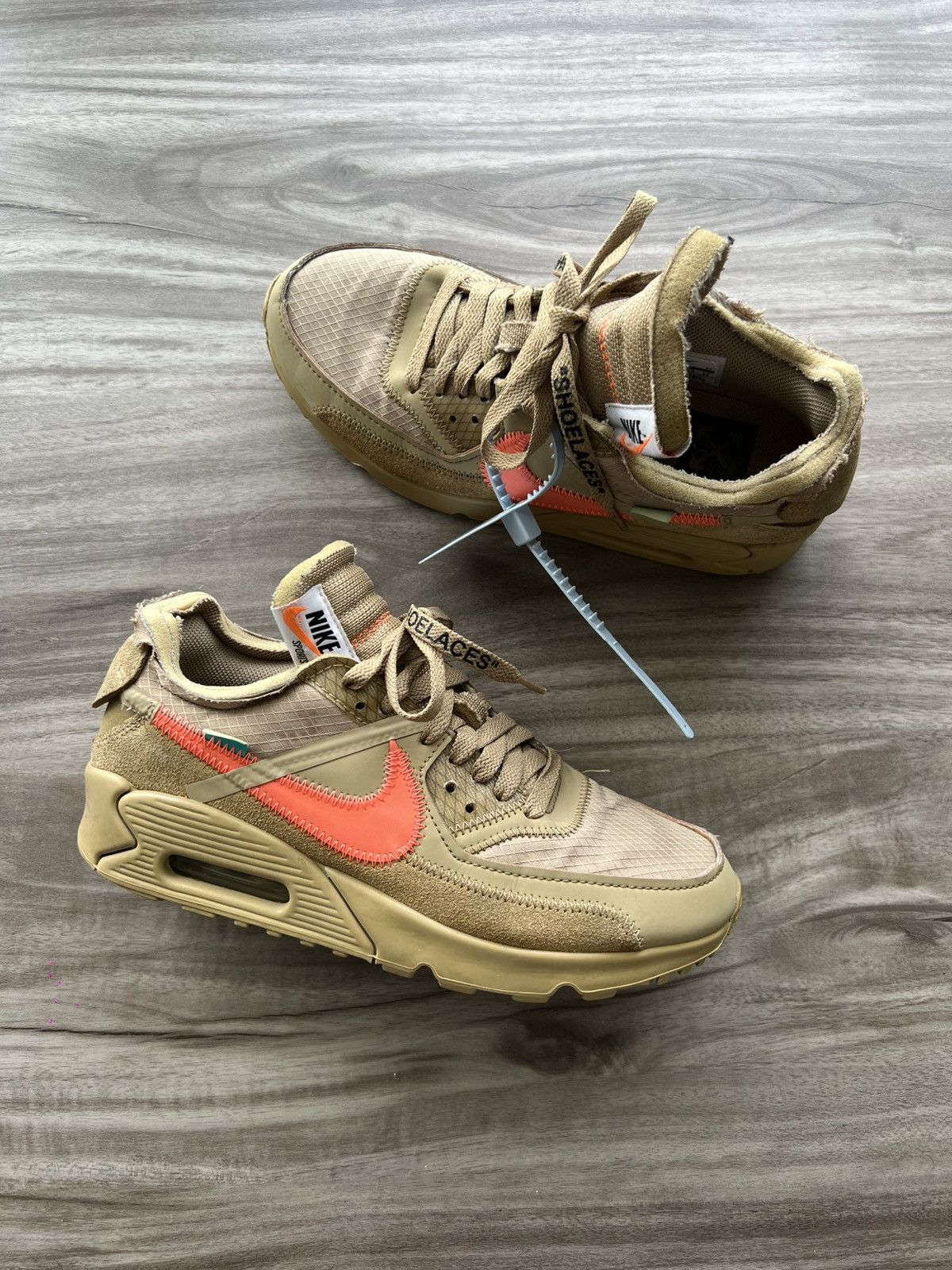 Nike Air Max 90 x OFF-WHITE Desert Ore Sz. 6 Men/7.5 Women