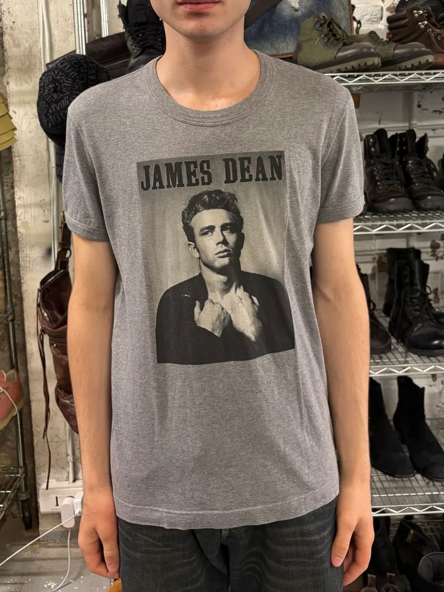 Designer × Dolce & Gabbana × Vintage Dolce & Gabbana James Dean Grey T-Shirt Size US S / EU 44-46 / 1 - 2 Thumbnail