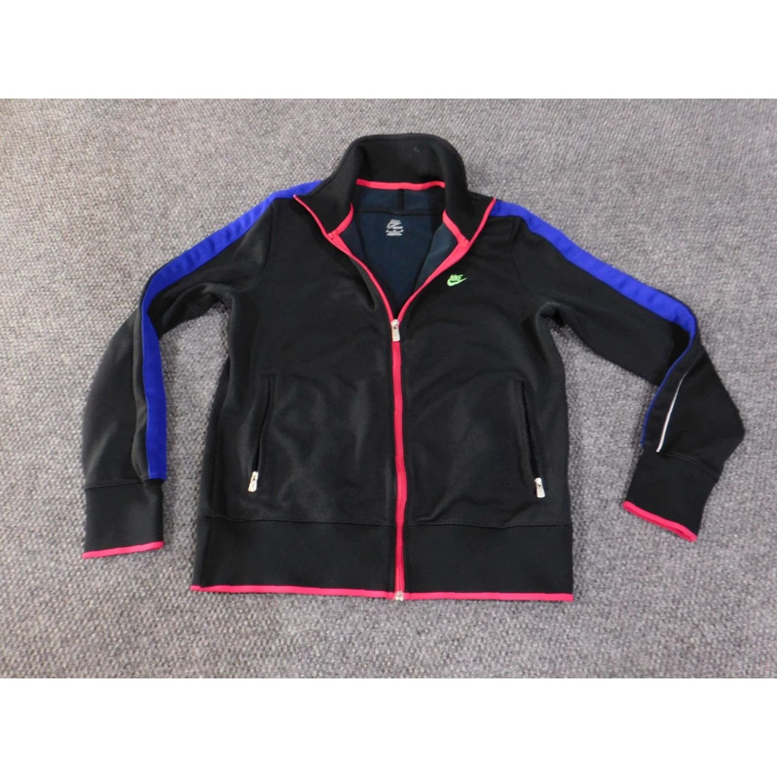 Nike Nike Sportswear Track Jacket Women XL Black Blue Pink Full Zip Swoosh 370397-011 Size XL / US 12-14 / IT 48-50 - 2 Thumbnail