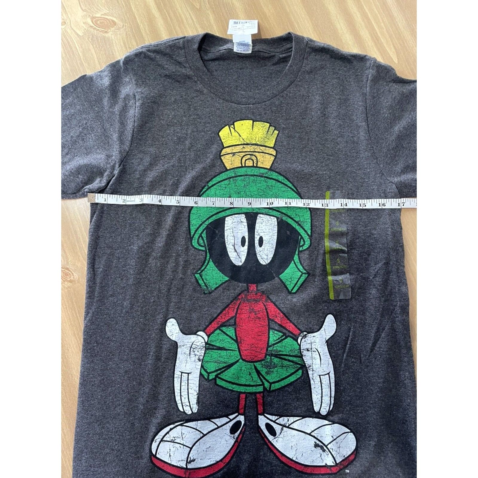 Vintage VINTAGE Looney Tunes Marvin the Martian Charcoal T-Shirt Small Gray Unisex Adult Short Sleeve Size US S / EU 44-46 / 1 - 5 Thumbnail