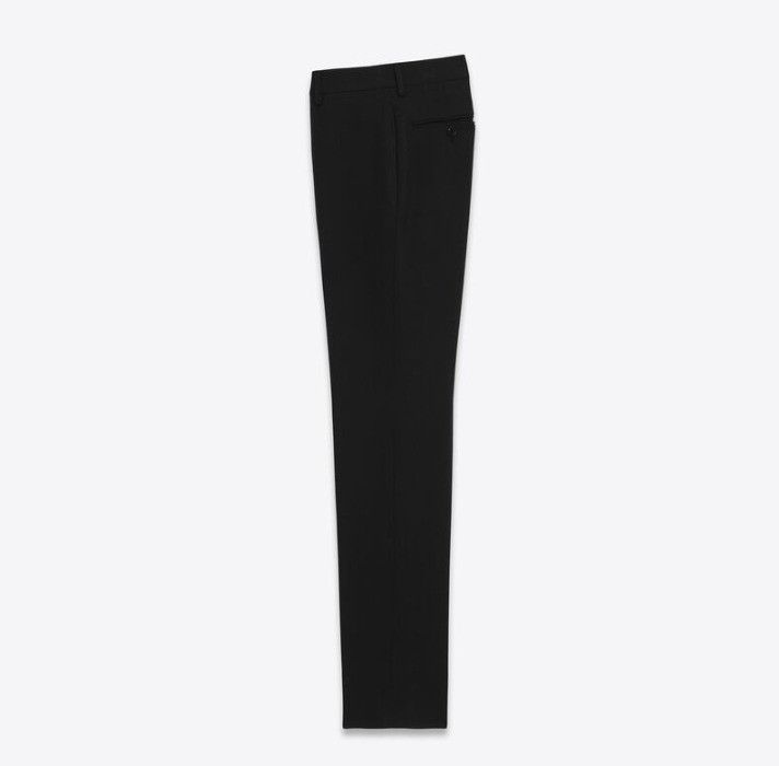 Saint Laurent Paris o1s1wg110125 607846 Tailored Pant in Gabardine in Black Size US 36 / EU 52 - 2 Thumbnail