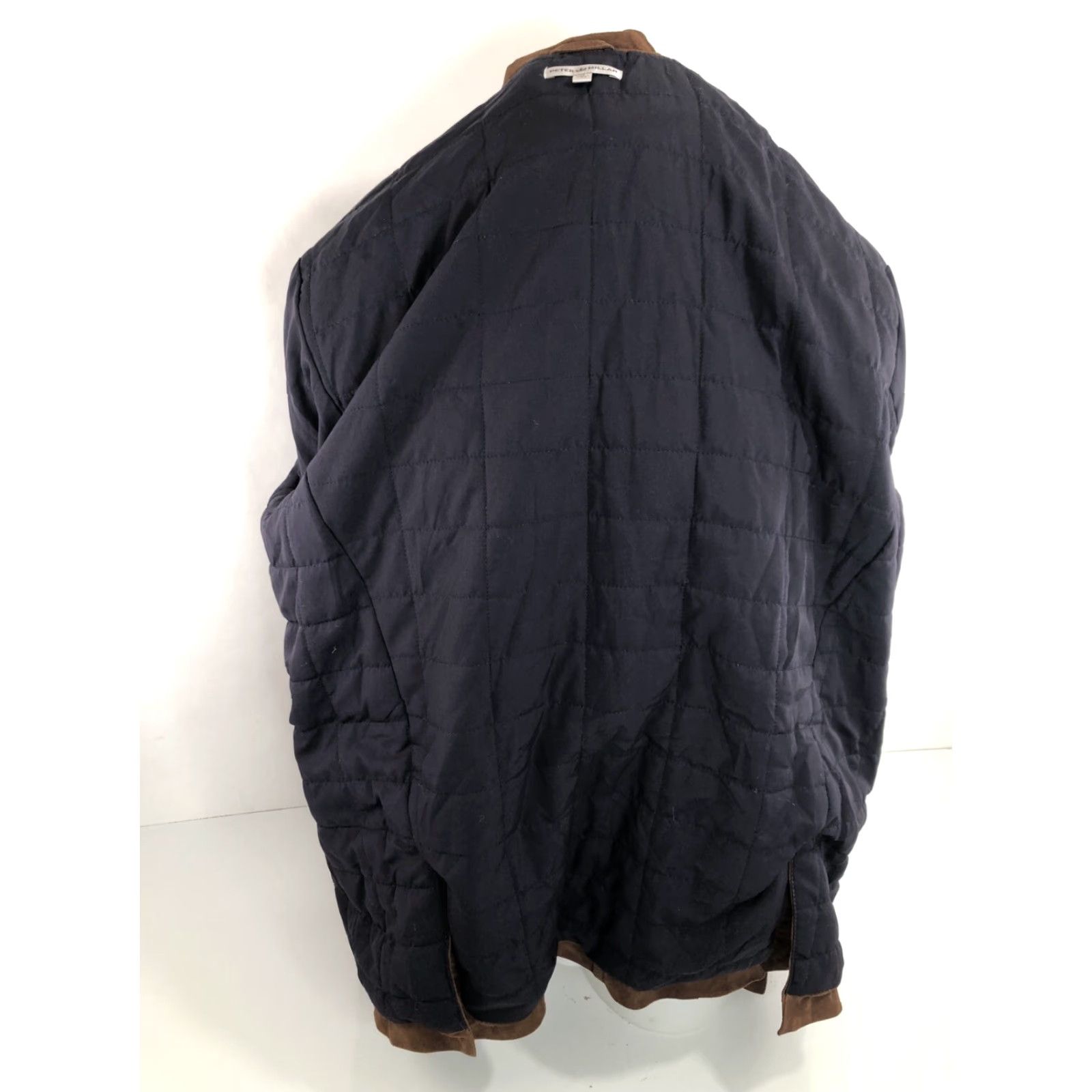 Peter Millar PETER MILLAR Blazer Suede Leather Mens Md. Lined Jacket Brown M Size 40R - 4 Thumbnail