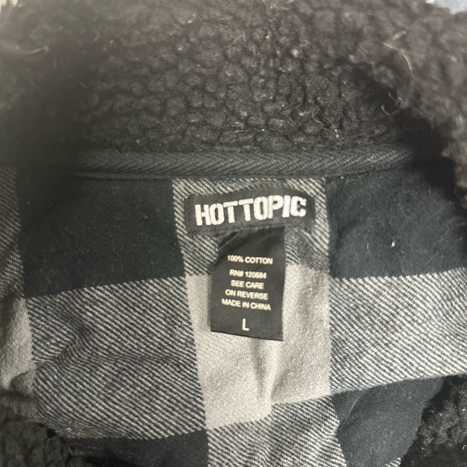 Hot Topic Hot Topic Plaid Zip-Up Jacket with Cozy Collar Size US L / EU 52-54 / 3 - 3 Thumbnail