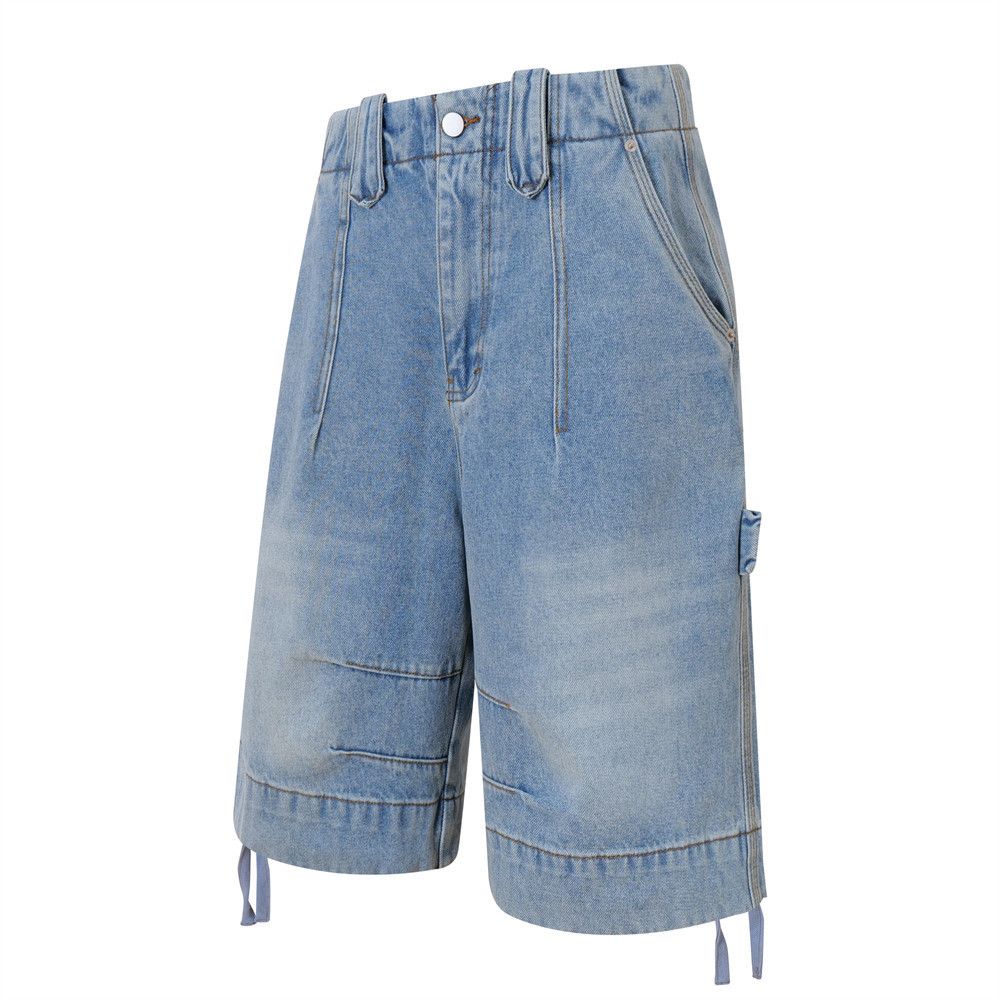 Japanese Brand × Vintage Men's distressed loose washed denim shorts Size US 32 / EU 48 - 2 Thumbnail