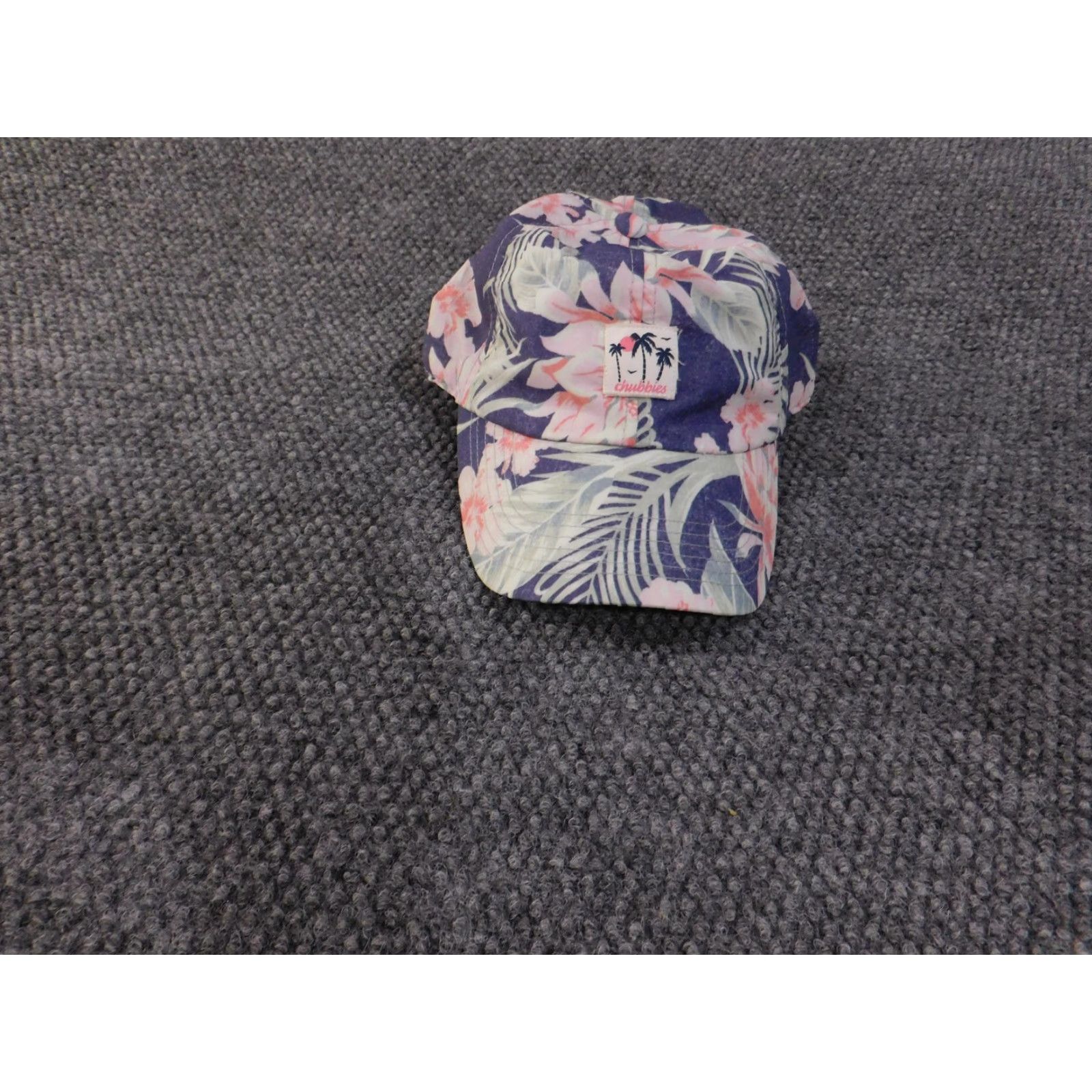 Chubbies Chubbies Hat Cap Strap Back Blue Pink Hawaiian Floral Patch Embroidered Mens Baseball Cap One Size Adjustable Multicolor Tropical Beach Floral 90s? Size ONE SIZE - 2 Thumbnail