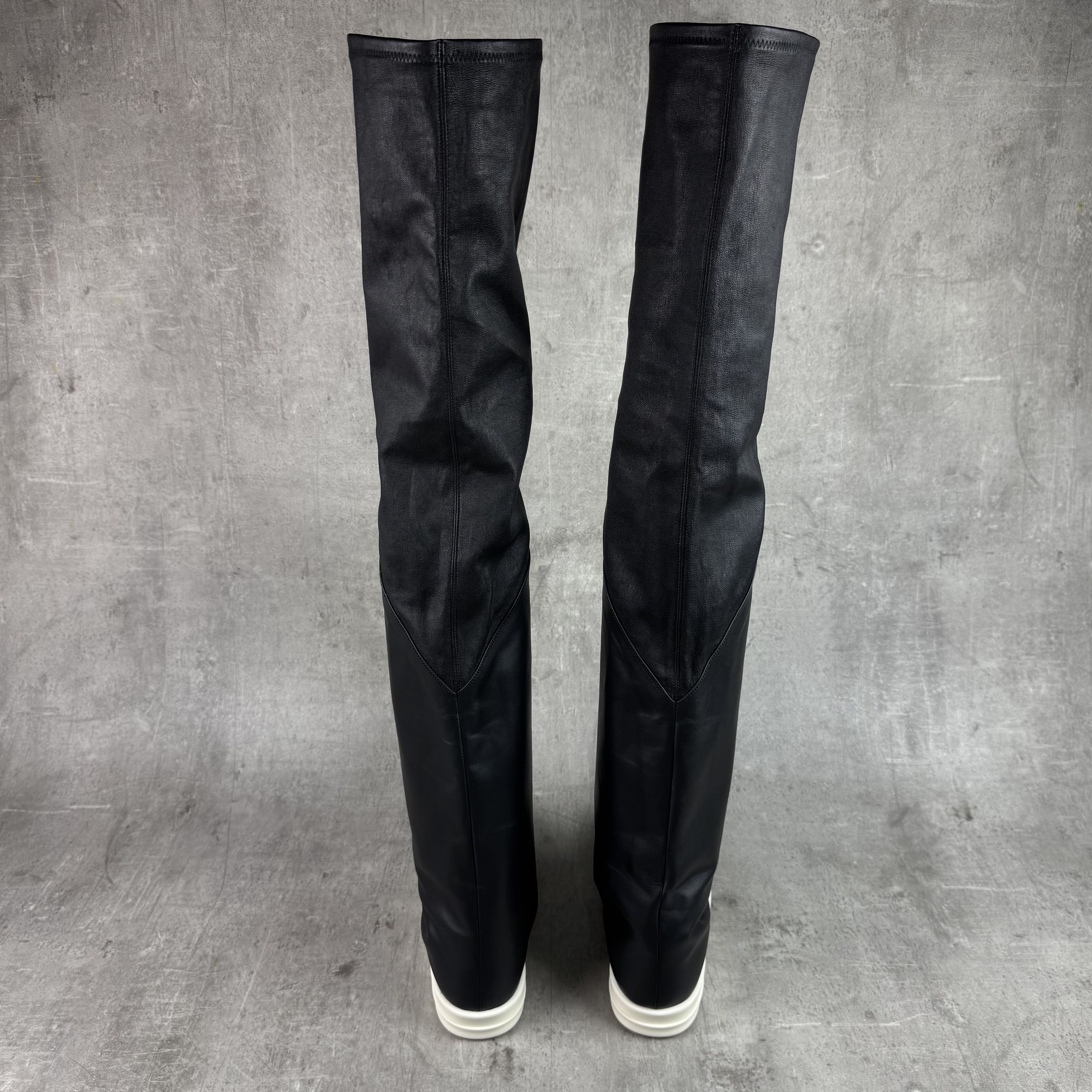 Rick Owens RICK OWENS Oblique Ramones Thigh High Flared Sneakers Boots Size US 8 / EU 41 - 7 Thumbnail