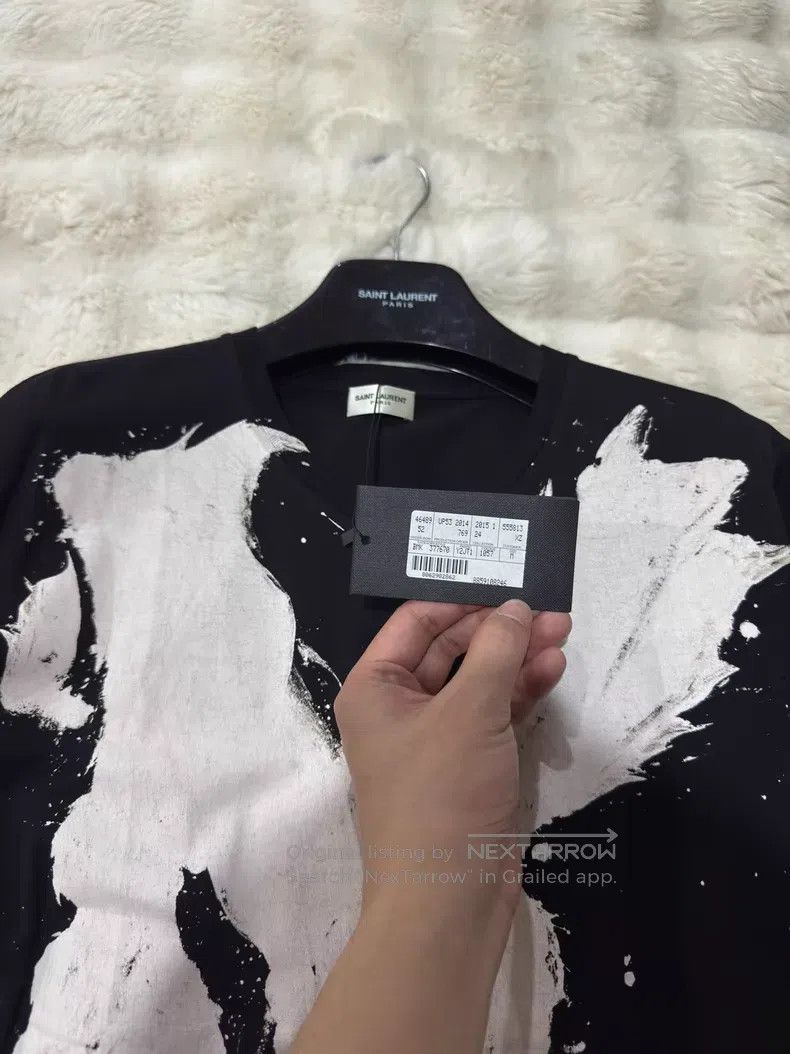 Saint Laurent Paris Saint Laurent Paris Black Large Right Men's Short Sleeve T Size US M / EU 48-50 / 2 - 3 Thumbnail