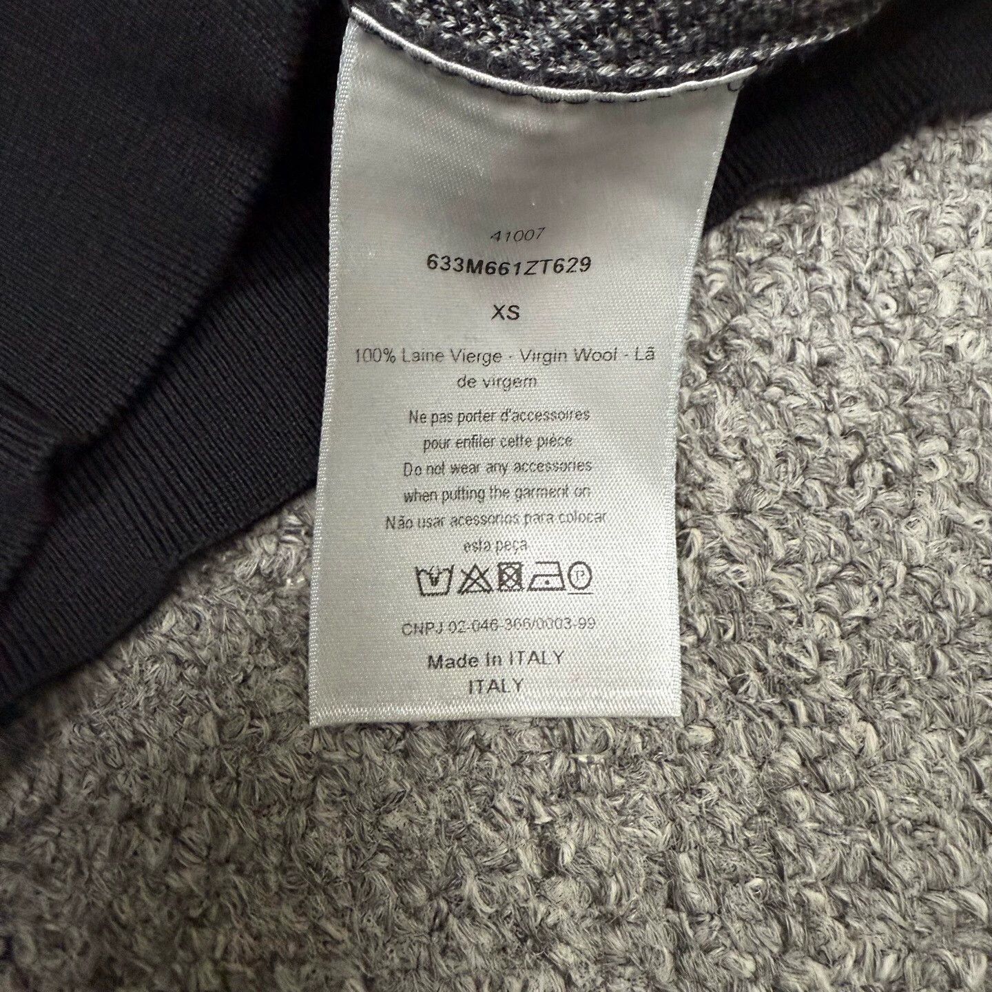 Dior Dior Grey Plaid Wool Crewneck Sweater XS Size XS / US 0-2 / IT 36-38 - 4 Thumbnail