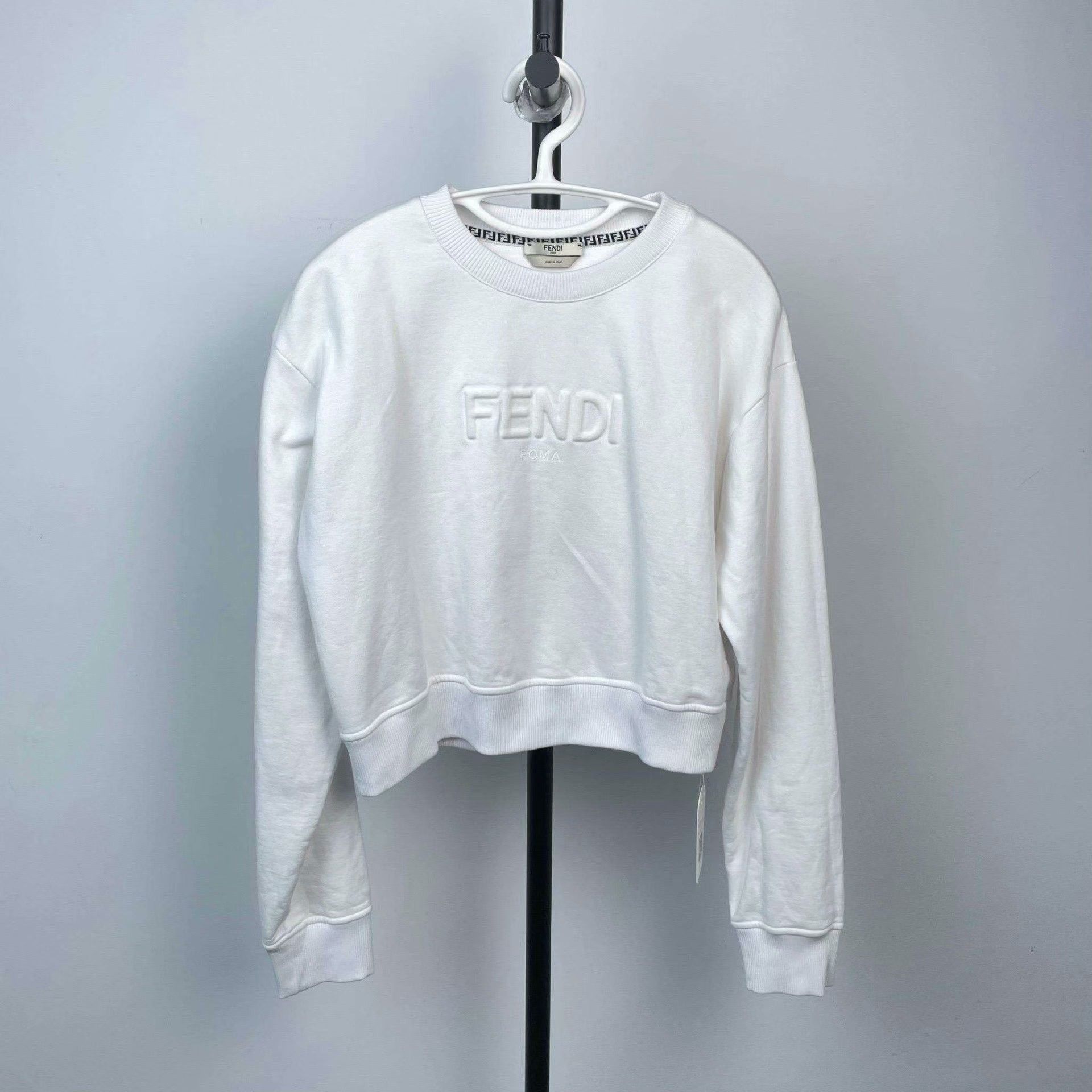 Fendi Fendi Retro White Hoodie S Women Size S / US 4 / IT 40 - 1 Thumbnail