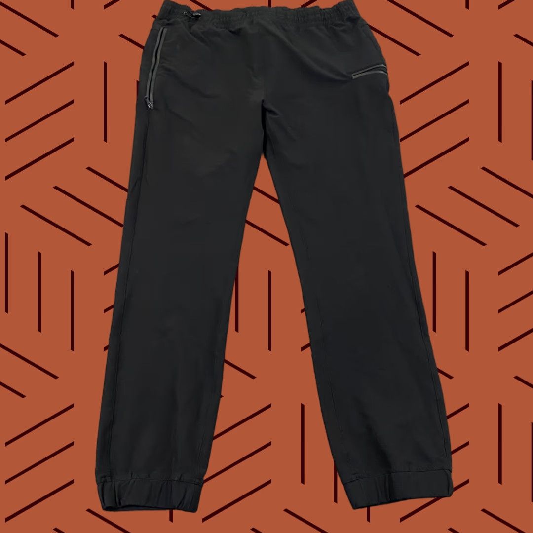 Industrie Industry Pants Mens XL Black Tapered Joggers Stretch Pockets 35x30 IF19P255 Size US 36 / EU 52 - 1 Thumbnail