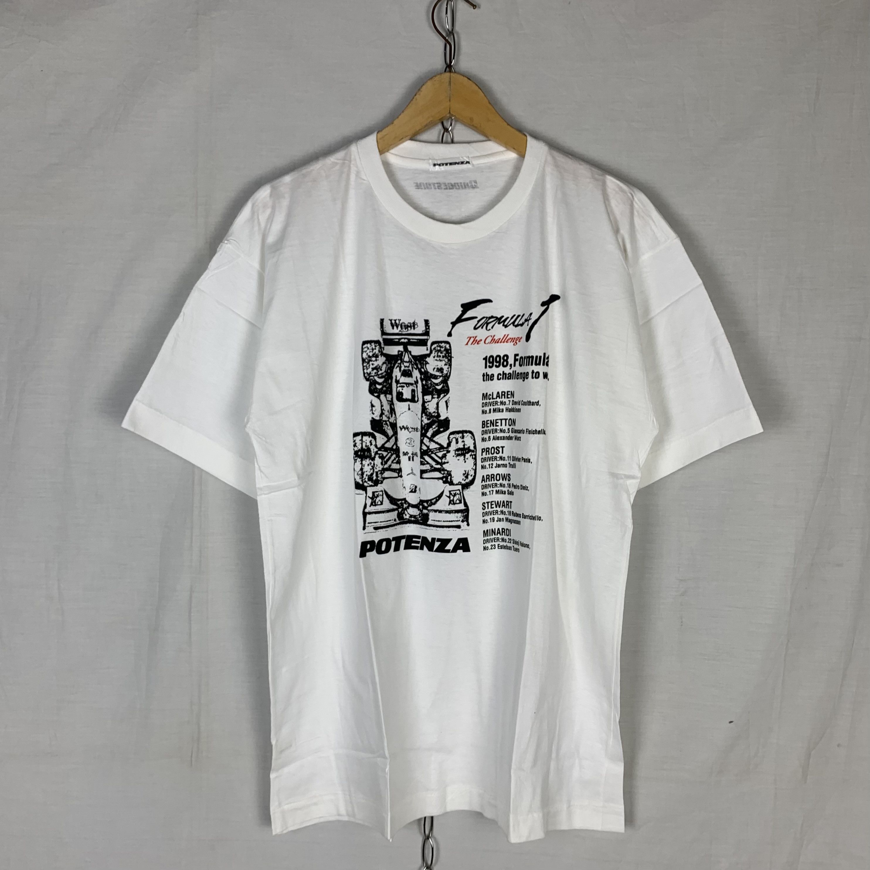 Vintage Vintage Formula 1 Bridgestone Potenza Tshirt Size US M / EU 48-50 / 2 - 1 Thumbnail
