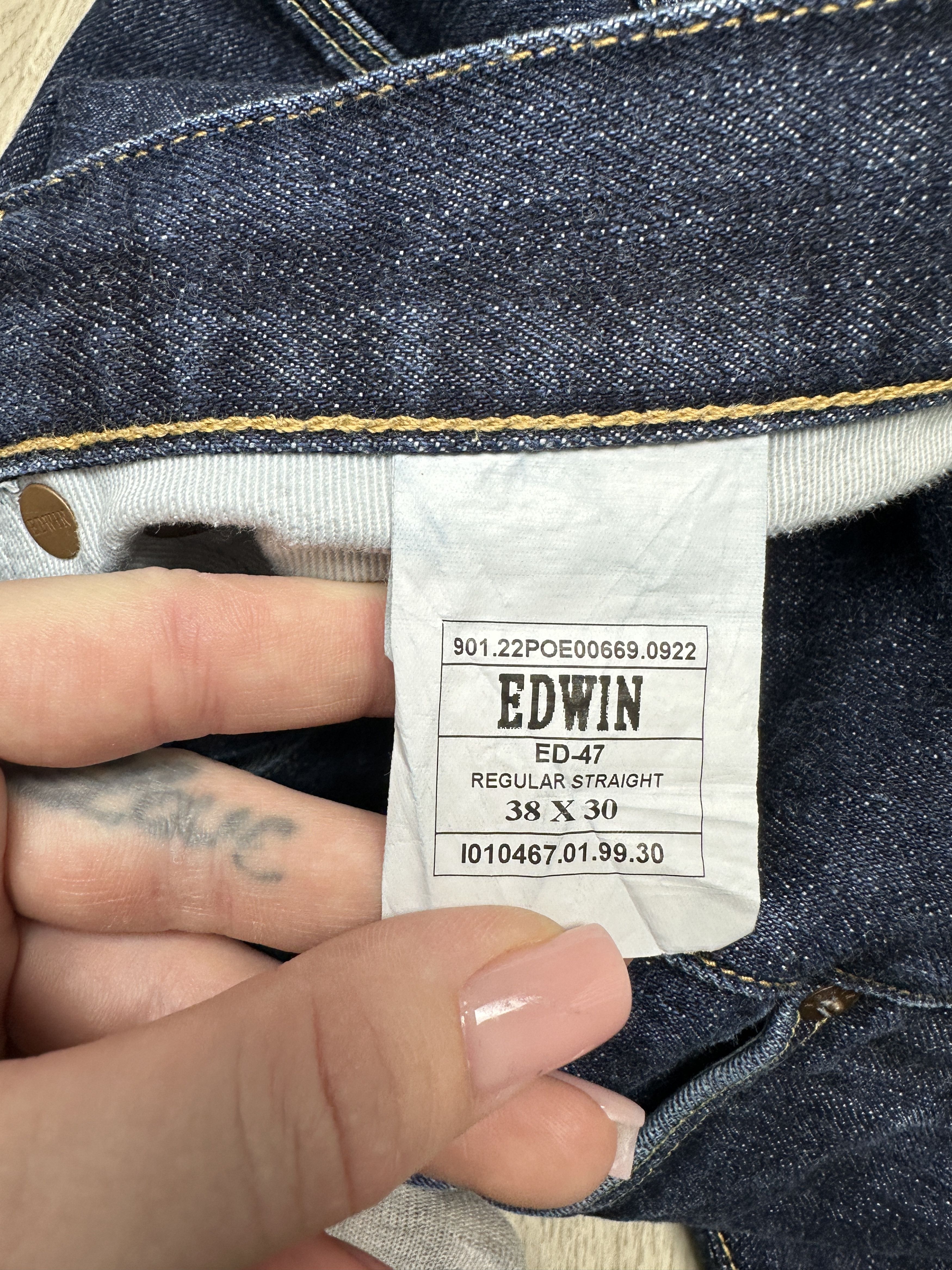 Edwin Edwin Mens Regular Straight Denim Pants Jeans Size US 38 / EU 54 - 8 Thumbnail